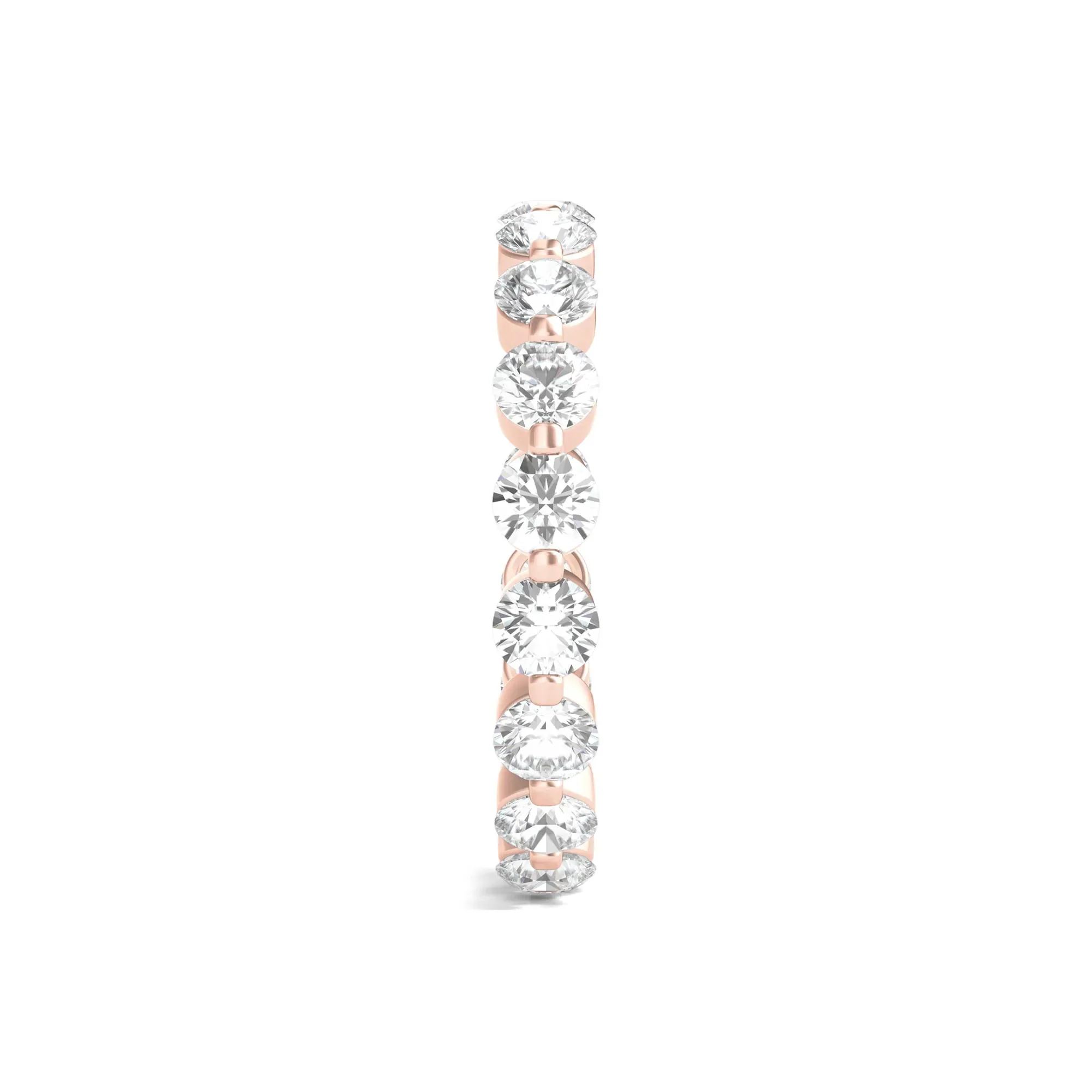 2 CT. Tw. Round Brilliant-Cut Lab Grown Diamond Eternity Band Ring 14K Rose Gold Size 8 - Image 3