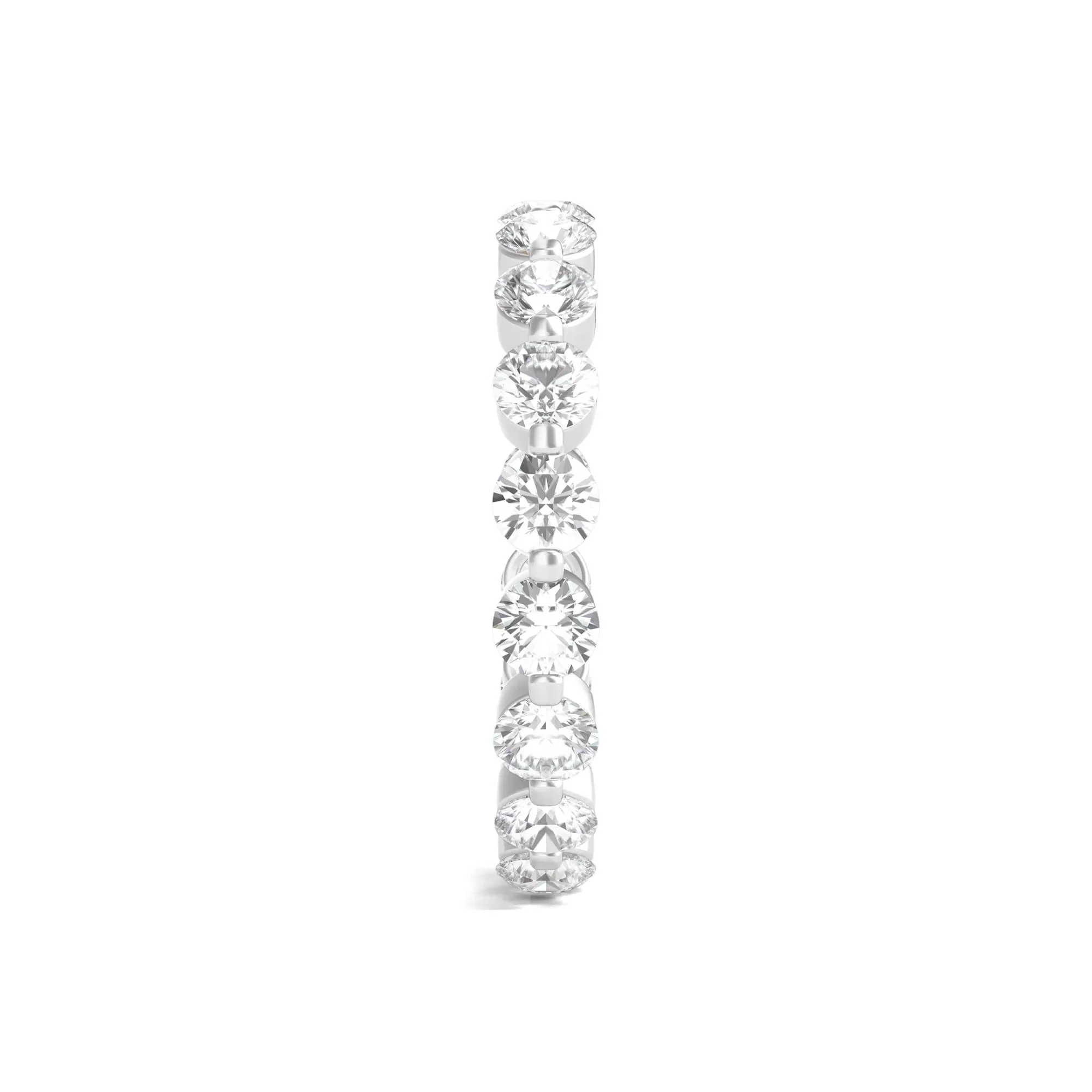 2 CT. Tw. Round Brilliant-Cut Lab Grown Diamond Eternity Band Ring 14K White Gold Size 5.5 - Image 3