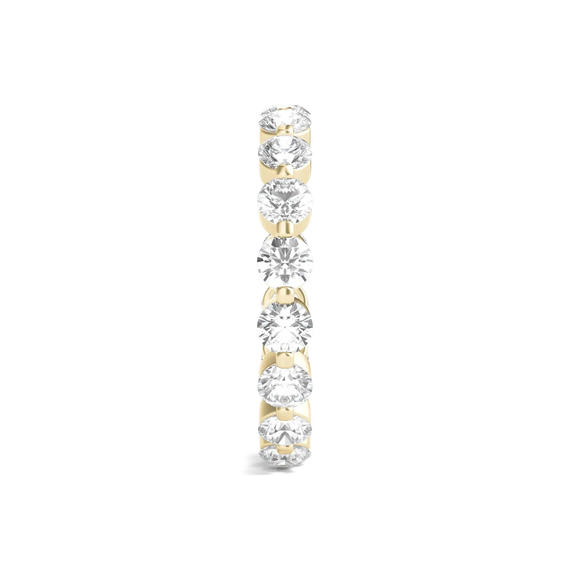 2 CT. Tw. Round Brilliant-Cut Lab Grown Diamond Eternity Band Ring 14K Yellow Gold Size 5.5 - Image 3