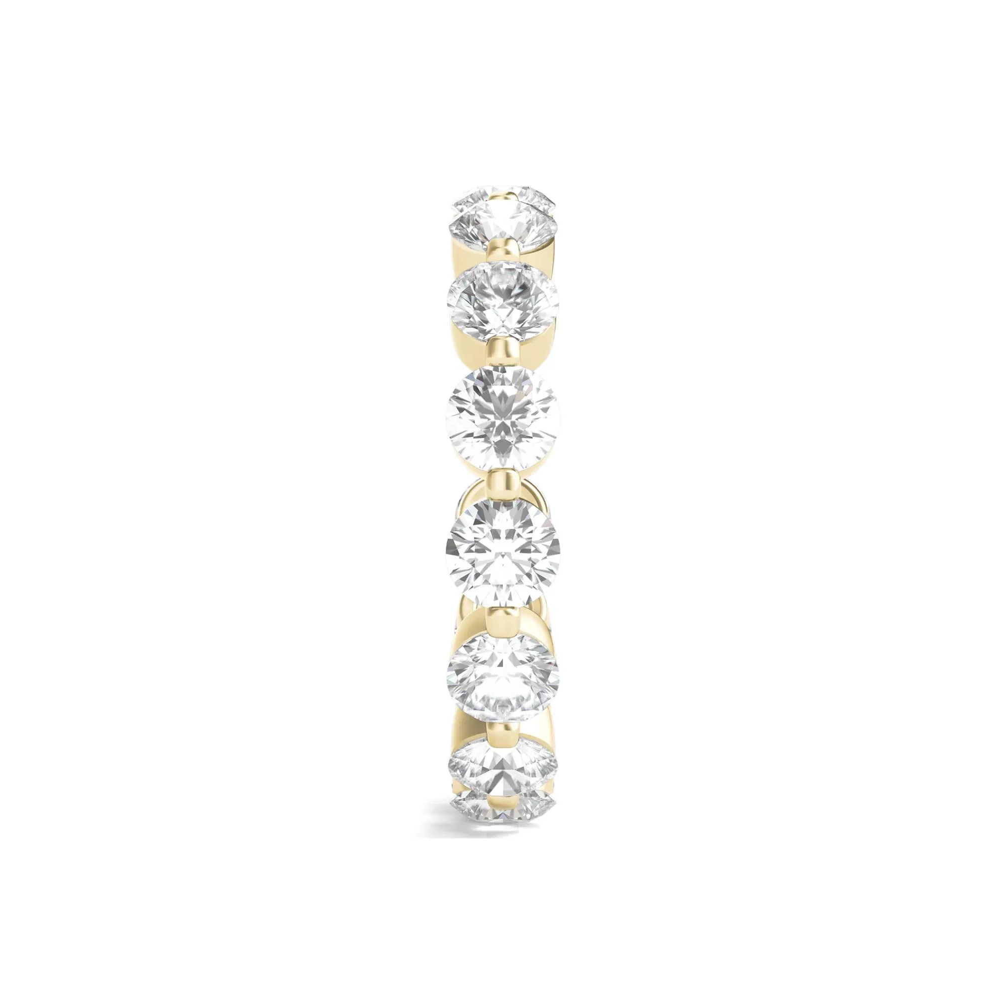 3 CT. Tw. Round Brilliant-Cut Lab Grown Diamond Eternity Band Ring 14K Yellow Gold Size 6 - Image 3