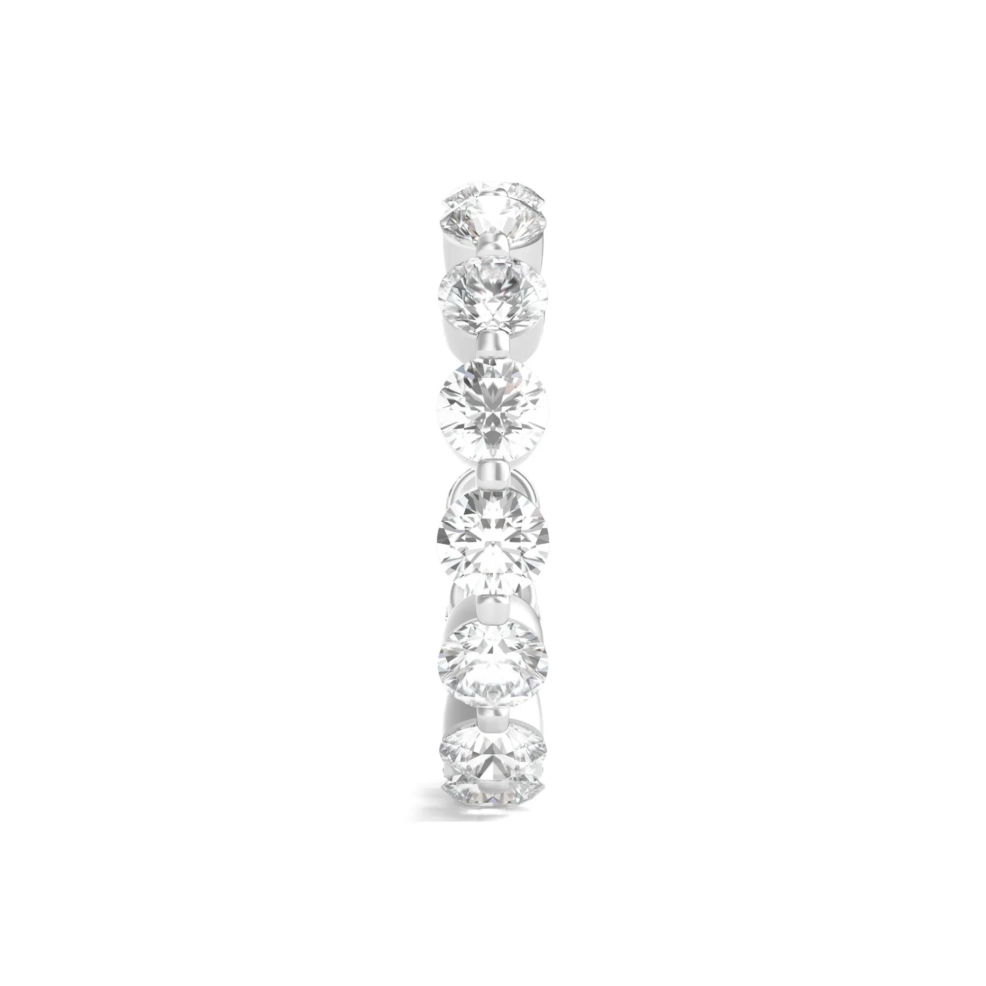 3 CT. Tw. Round Brilliant-Cut Lab Grown Diamond Eternity Band Ring Platinum White Size 7.5 - Image 3