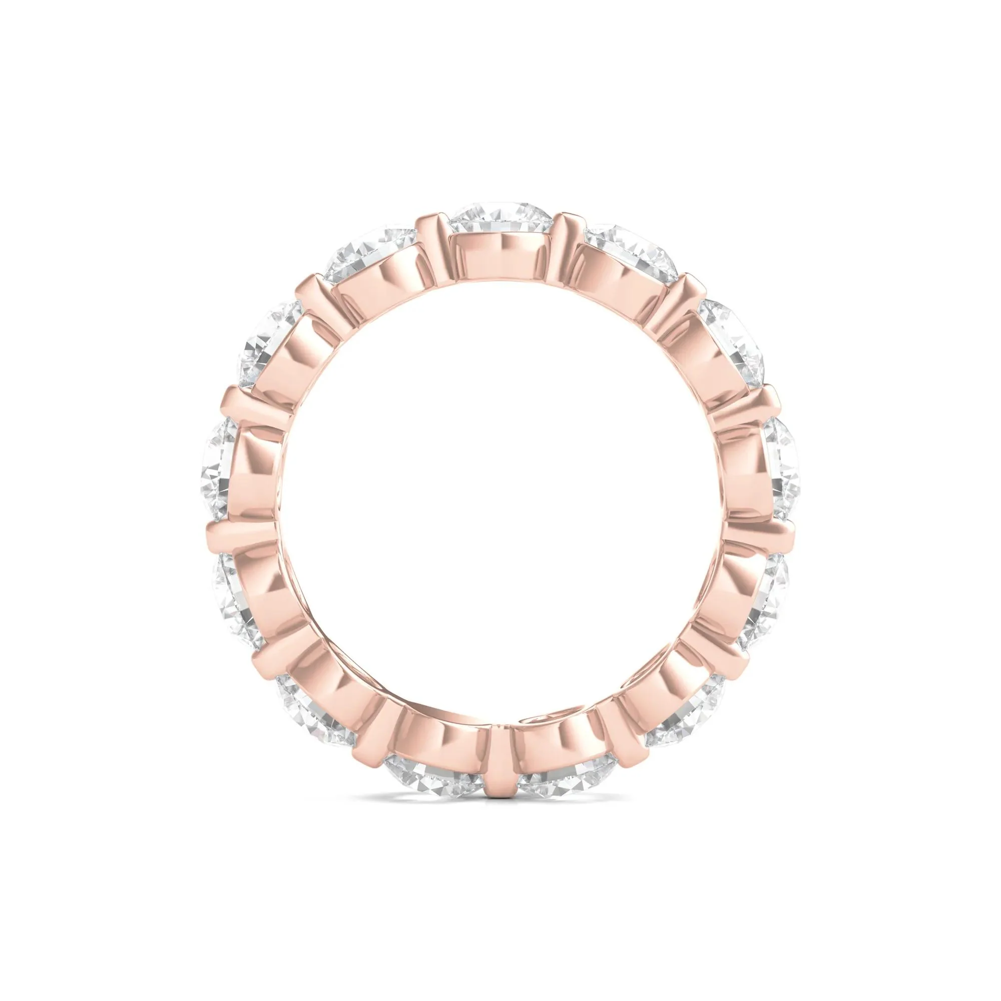 4 CT. Tw. Round Brilliant-Cut Lab Grown Diamond Eternity Band Ring 14K Rose Gold Size 5.5 - Image 2
