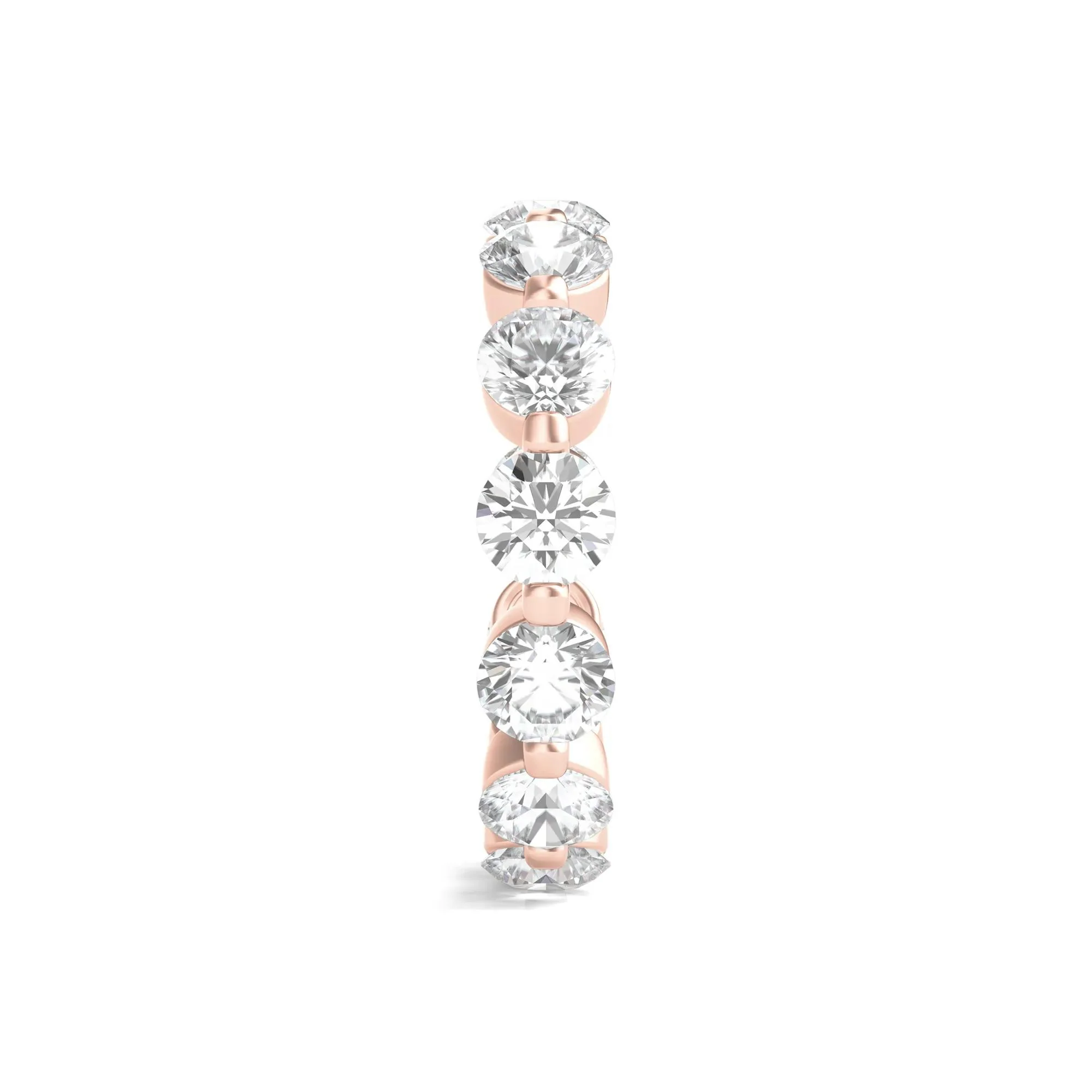 4 CT. Tw. Round Brilliant-Cut Lab Grown Diamond Eternity Band Ring 14K Rose Gold Size 5.5 - Image 3