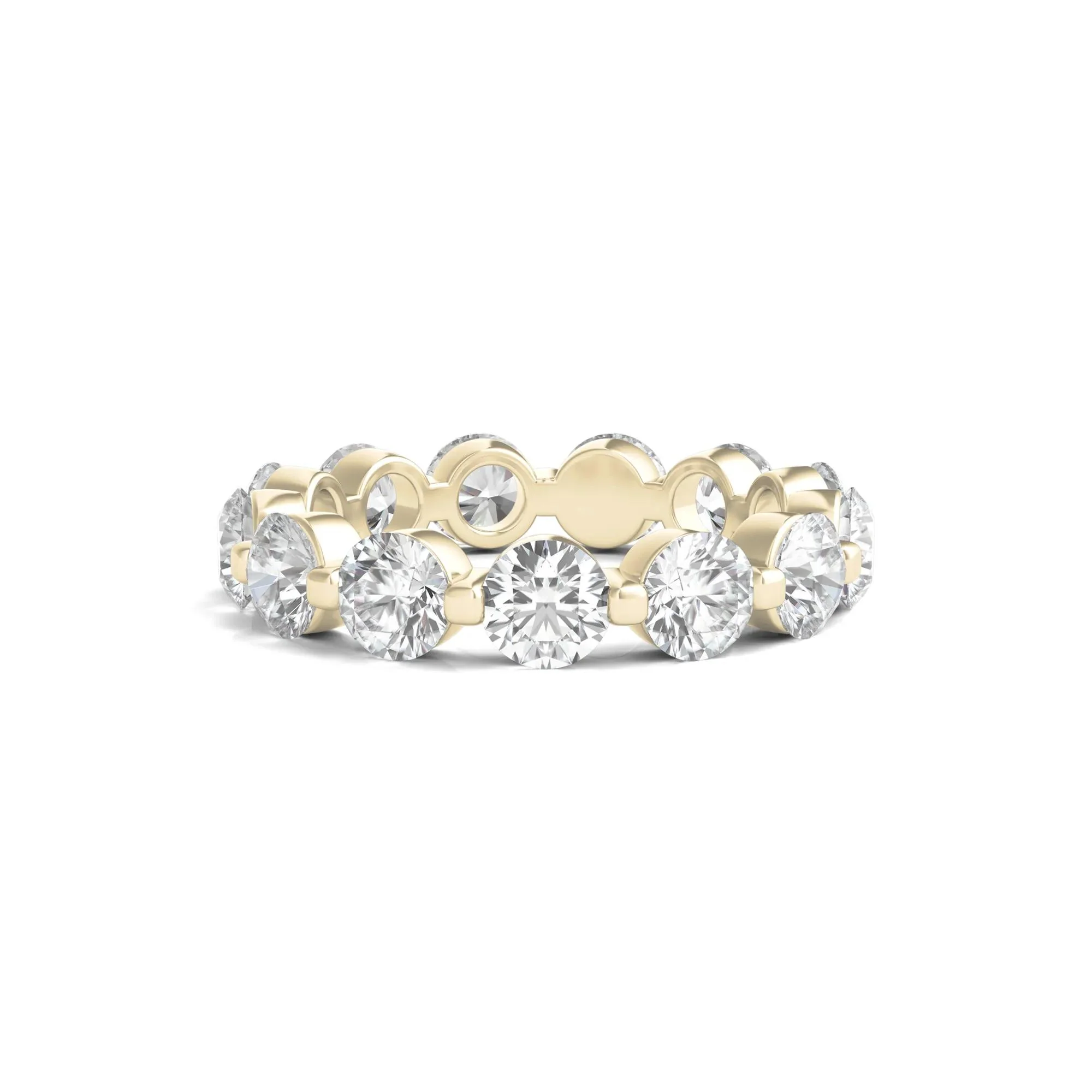 4 CT. Tw. Round Brilliant-Cut Lab Grown Diamond Eternity Band Ring 14K Yellow Gold Size 5.5