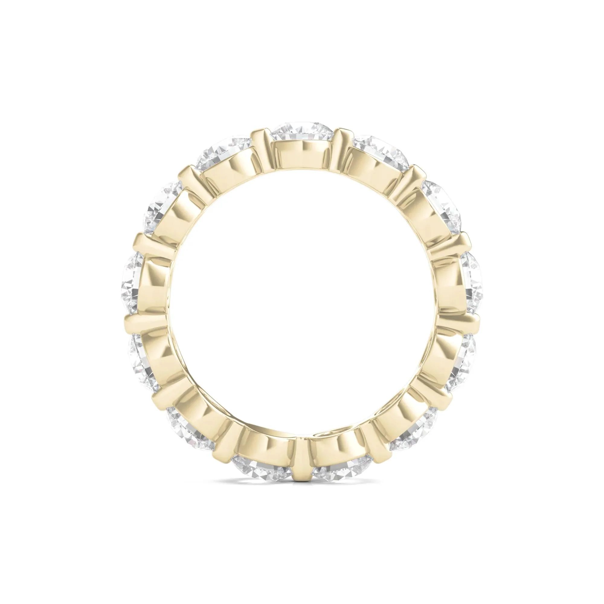 4 CT. Tw. Round Brilliant-Cut Lab Grown Diamond Eternity Band Ring 14K Yellow Gold Size 5.5 - Image 2