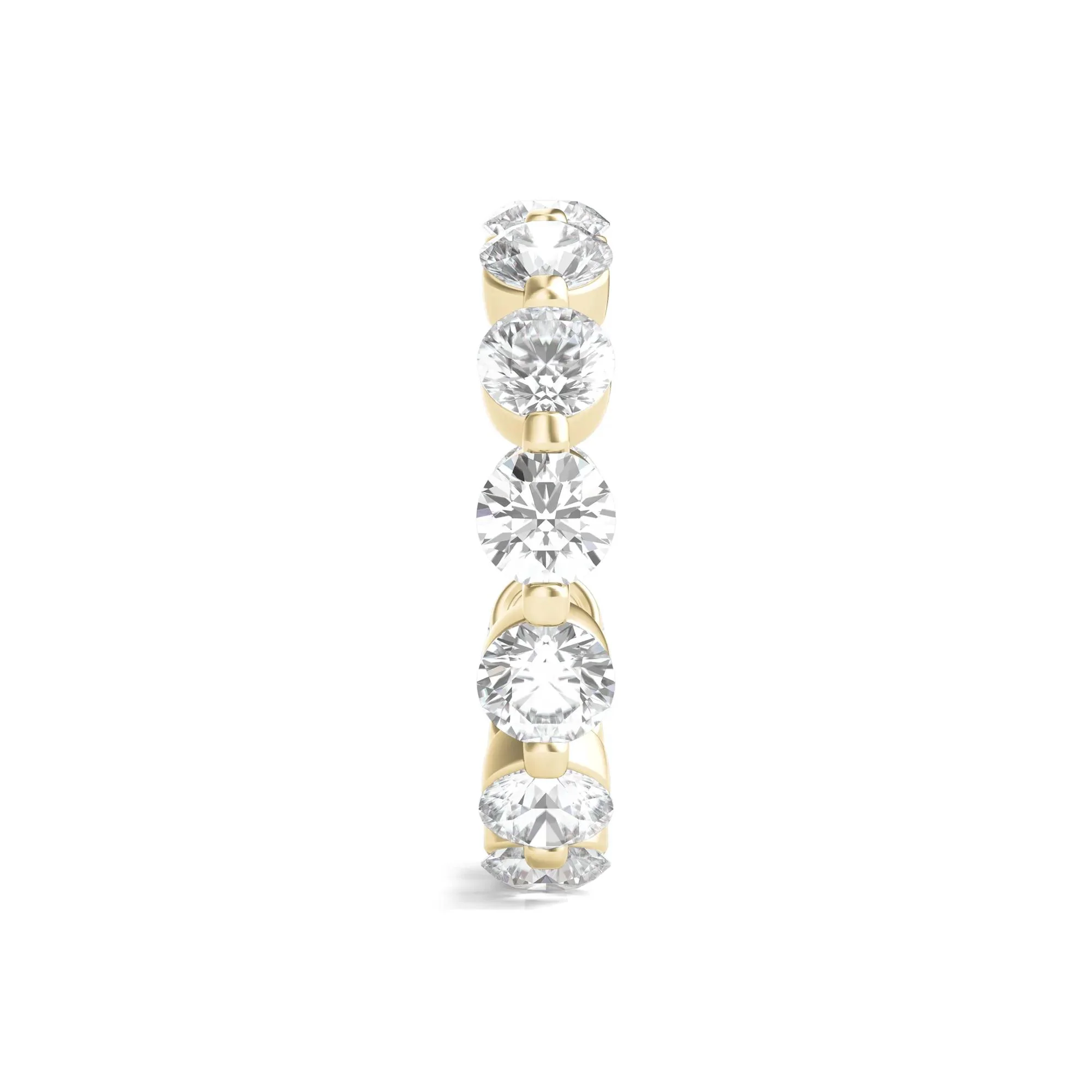 4 CT. Tw. Round Brilliant-Cut Lab Grown Diamond Eternity Band Ring 14K Yellow Gold Size 6.5 - Image 3