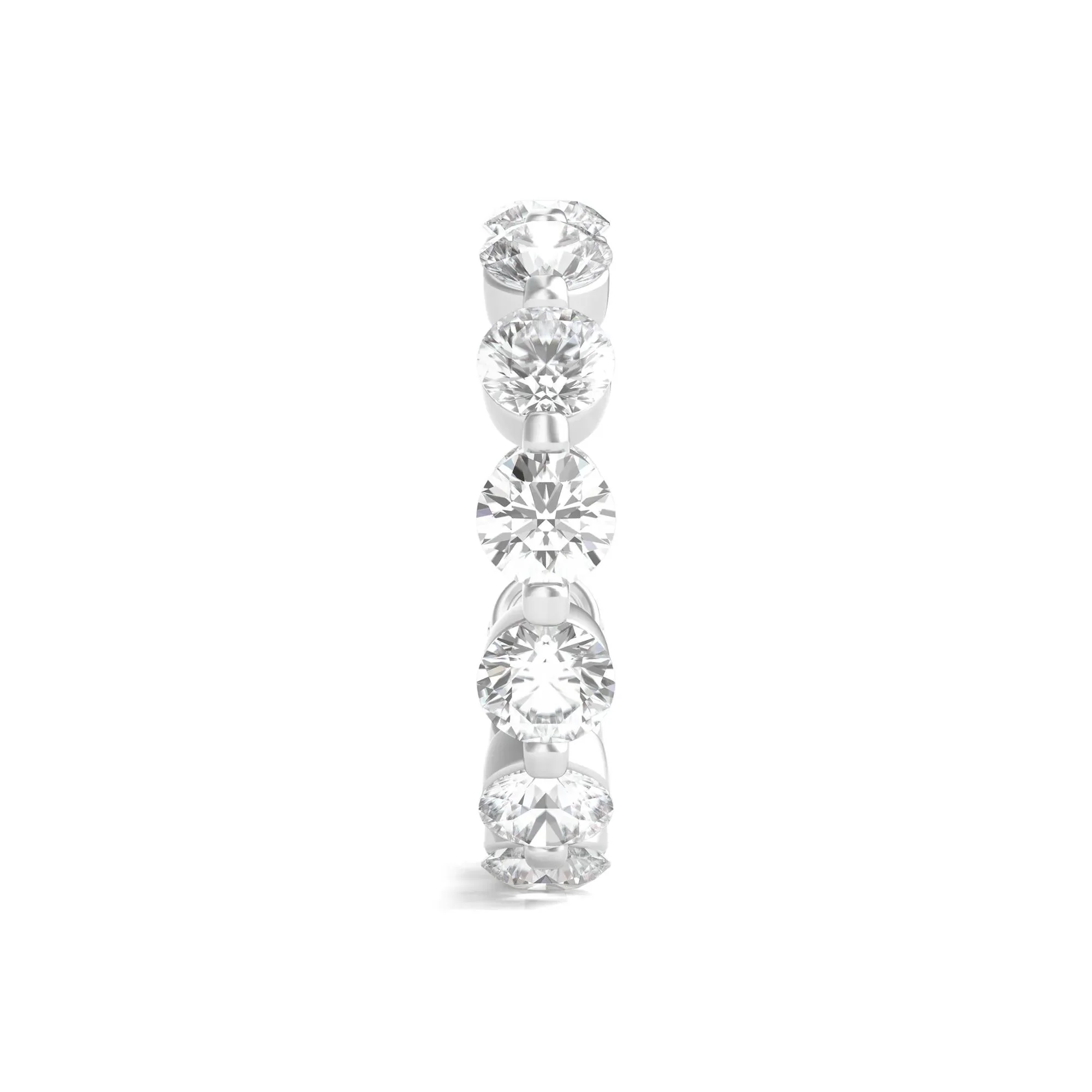 4 CT. Tw. Round Brilliant-Cut Lab Grown Diamond Eternity Band Ring Platinum White Size 7 - Image 3