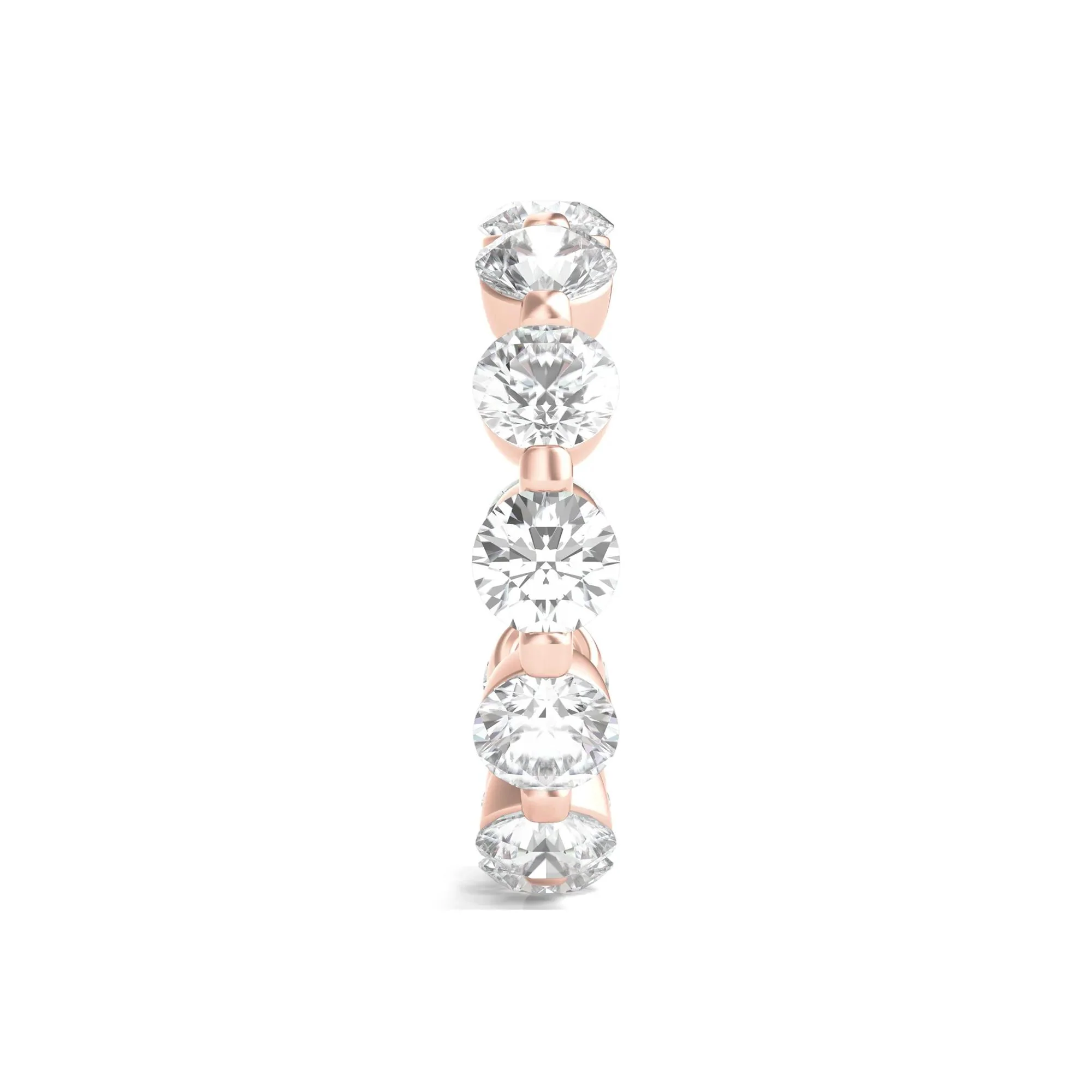 5 CT. Tw. Round Brilliant-Cut Lab Grown Diamond Eternity Band Ring 14K Rose Gold Size 4.5 - Image 3