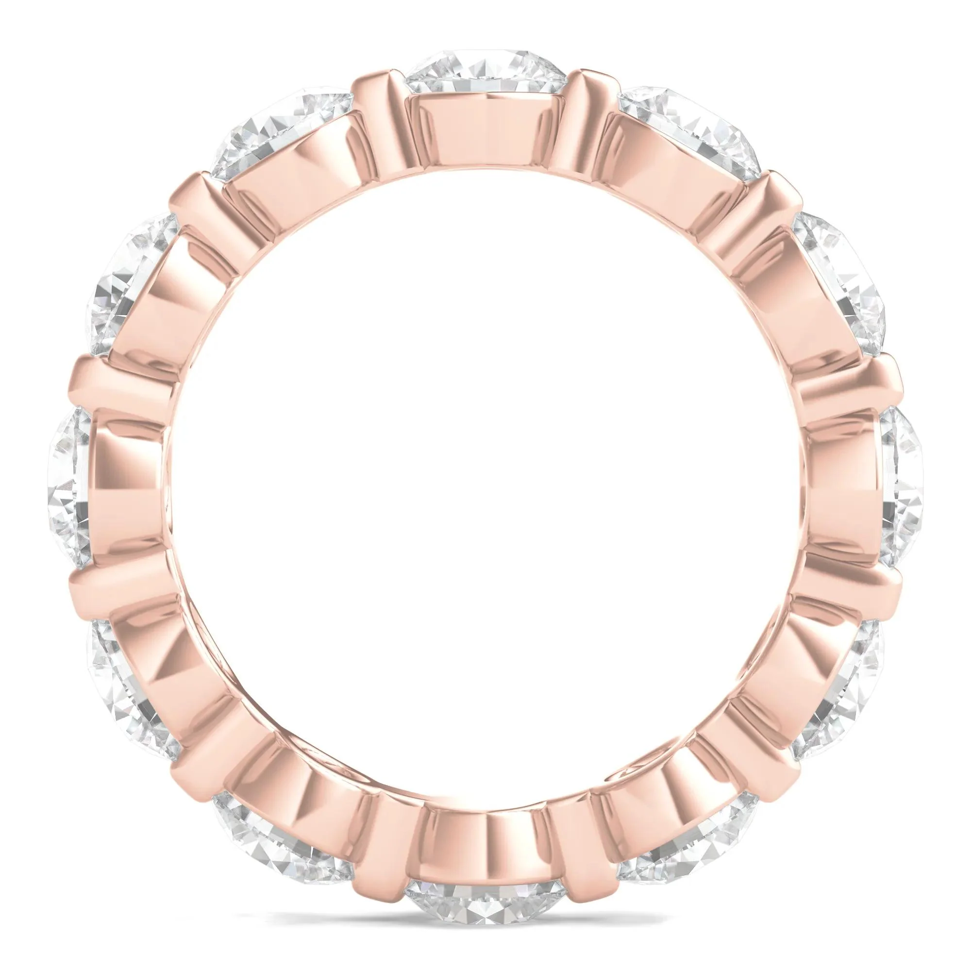 5 CT. Tw. Round Brilliant-Cut Lab Grown Diamond Eternity Band Ring 14K Rose Gold Size 8 - Image 2