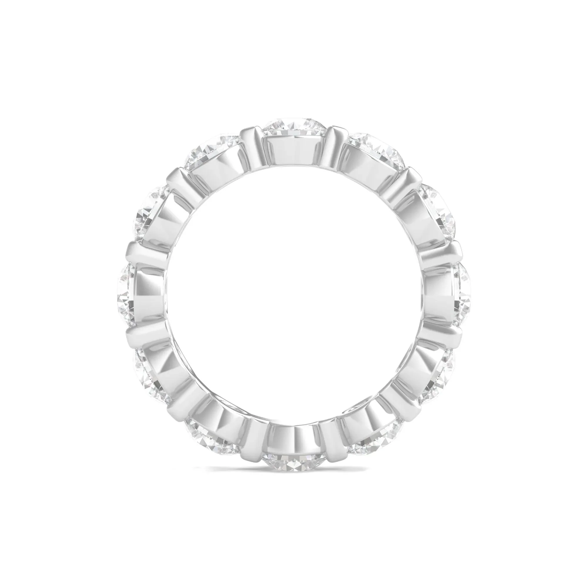 5 CT. Tw. Round Brilliant-Cut Lab Grown Diamond Eternity Band Ring 14K White Gold Size 4.5 - Image 2