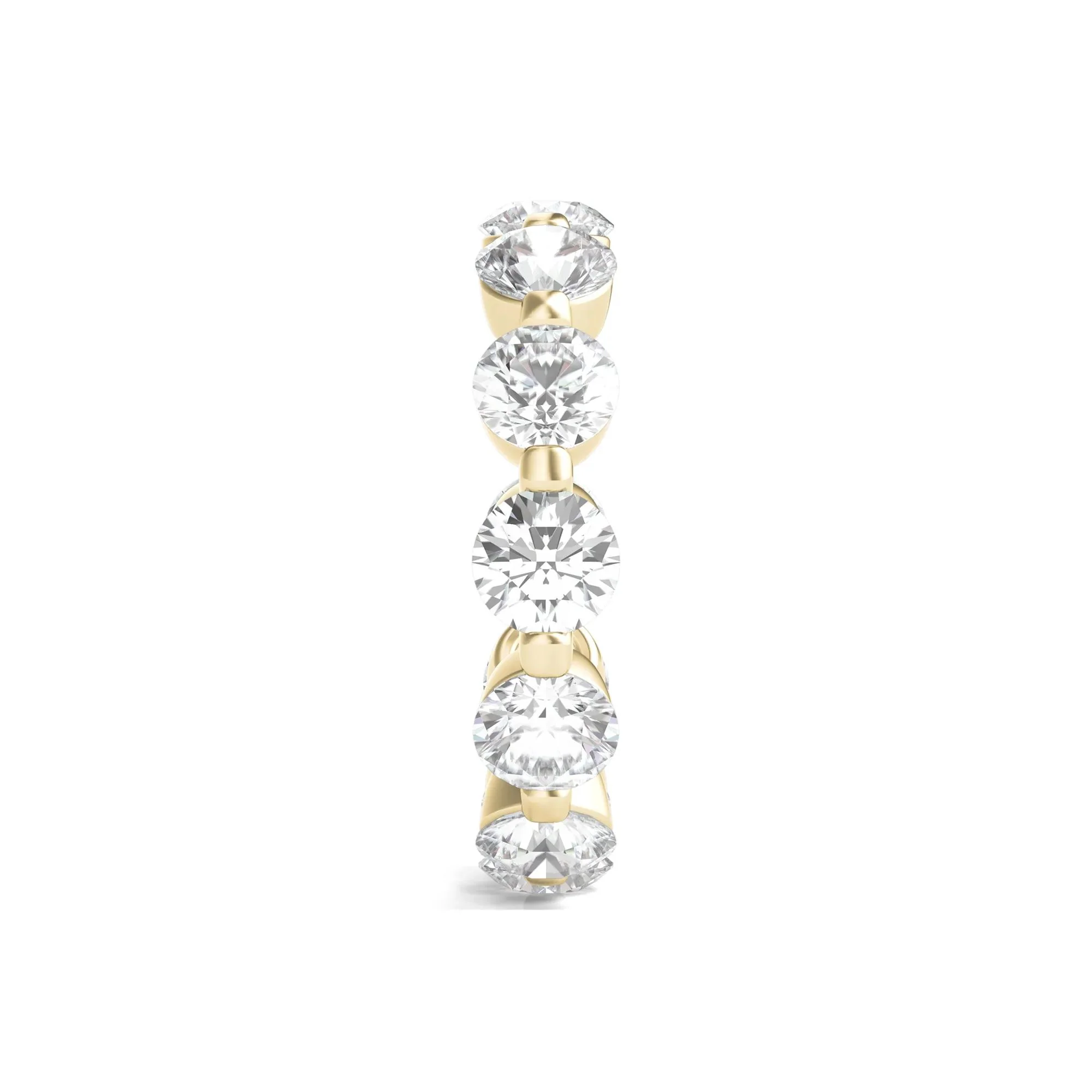 5 CT. Tw. Round Brilliant-Cut Lab Grown Diamond Eternity Band Ring 14K Yellow Gold Size 5.5 - Image 3