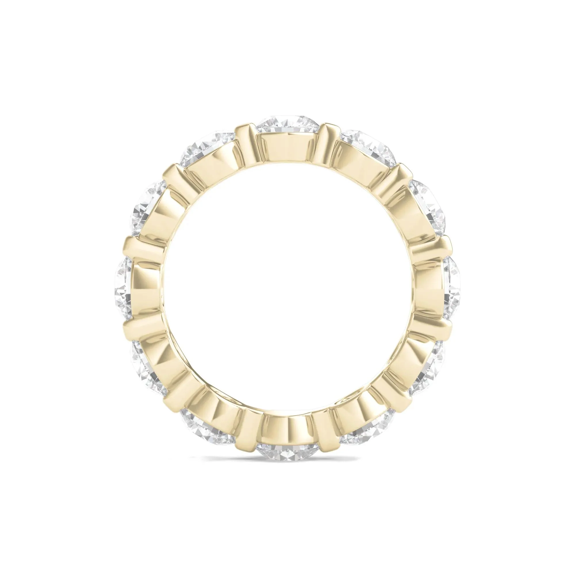 5 CT. Tw. Round Brilliant-Cut Lab Grown Diamond Eternity Band Ring 14K Yellow Gold Size 8 - Image 2