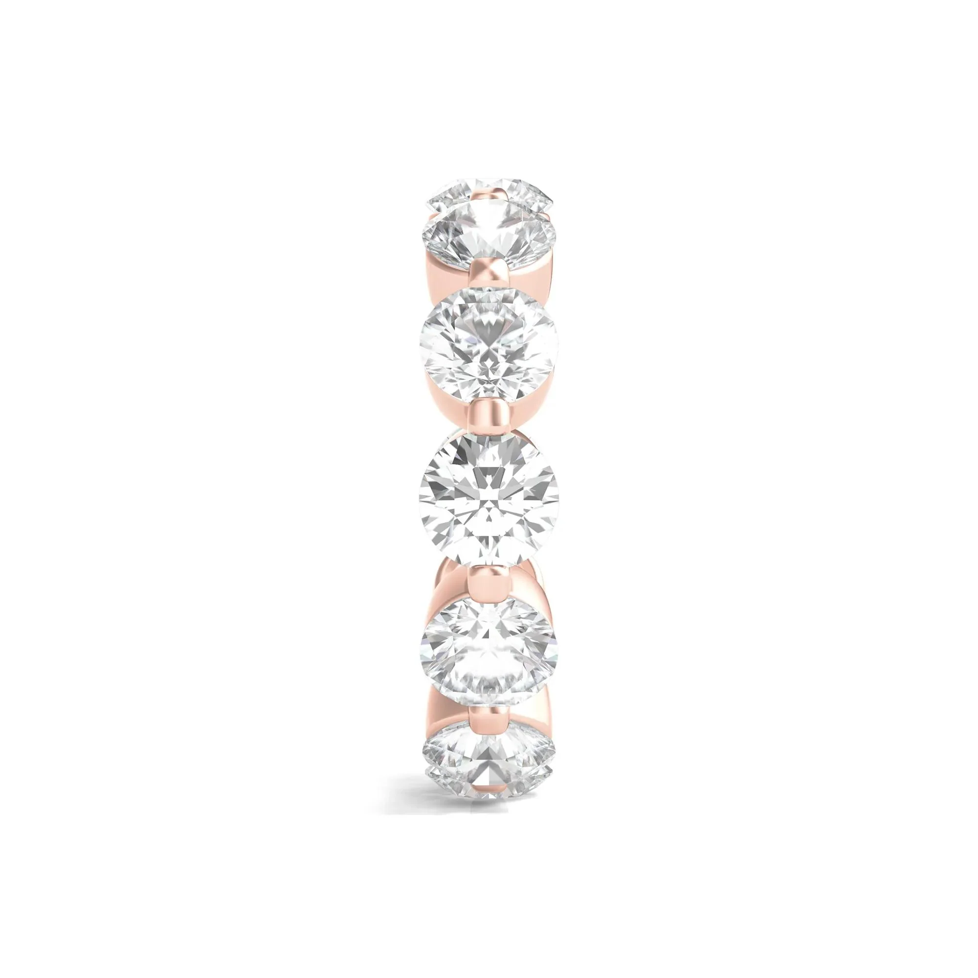 6 CT. Tw. Round Brilliant-Cut Lab Grown Diamond Eternity Band Ring 14K Rose Gold Size 4 - Image 3