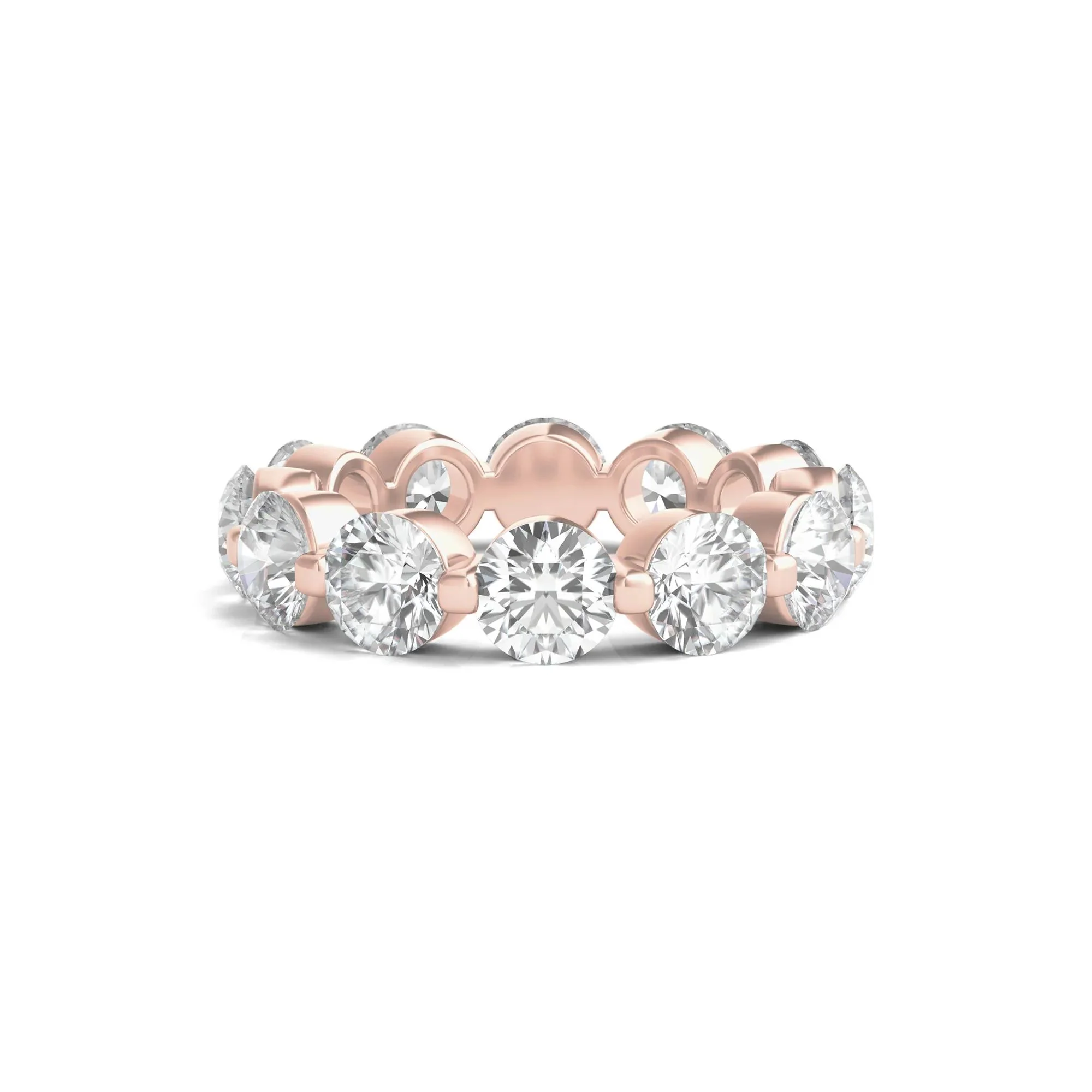6 CT. Tw. Round Brilliant-Cut Lab Grown Diamond Eternity Band Ring 14K Rose Gold Size 8.5