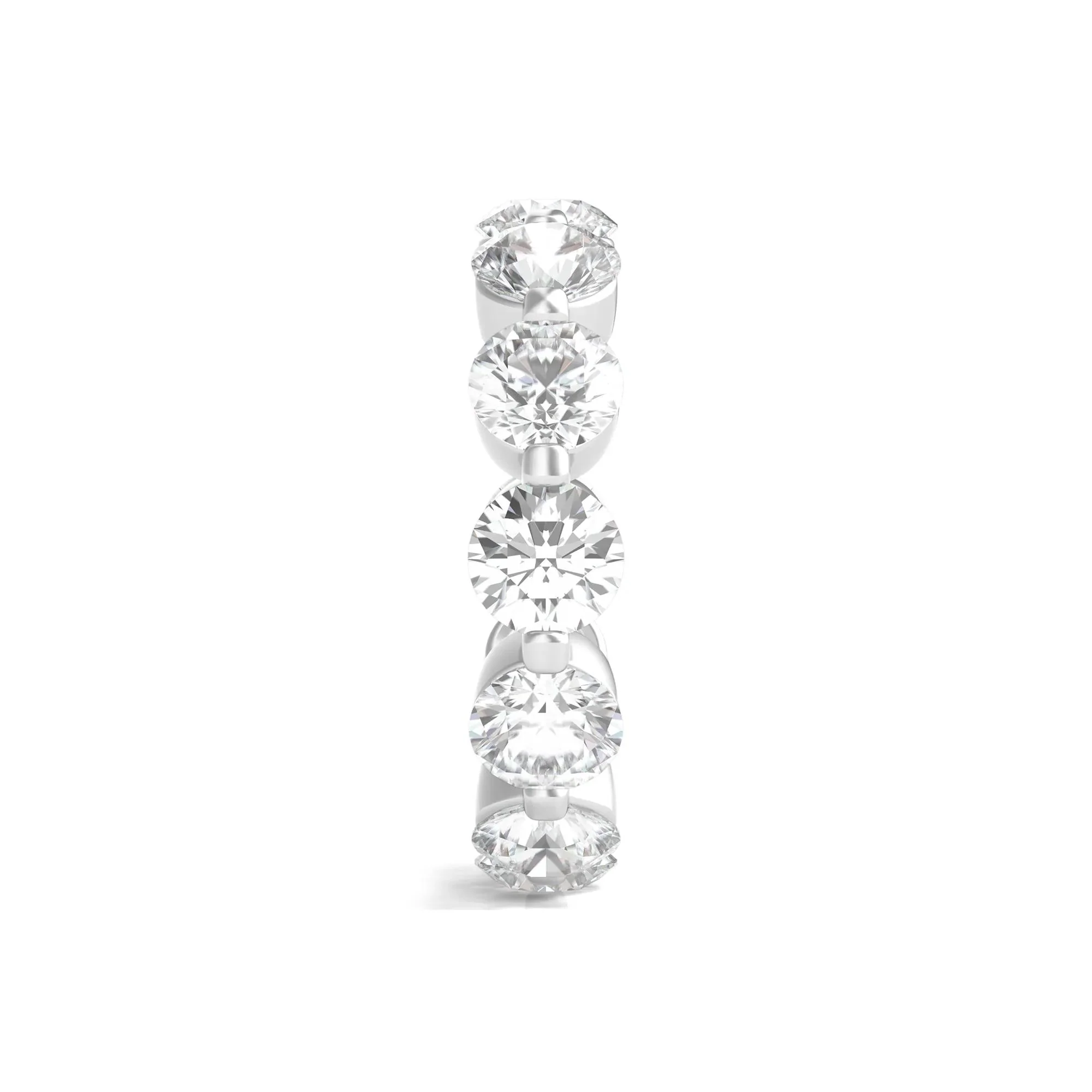 6 CT. Tw. Round Brilliant-Cut Lab Grown Diamond Eternity Band Ring 14K White Gold Size 9 - Image 3