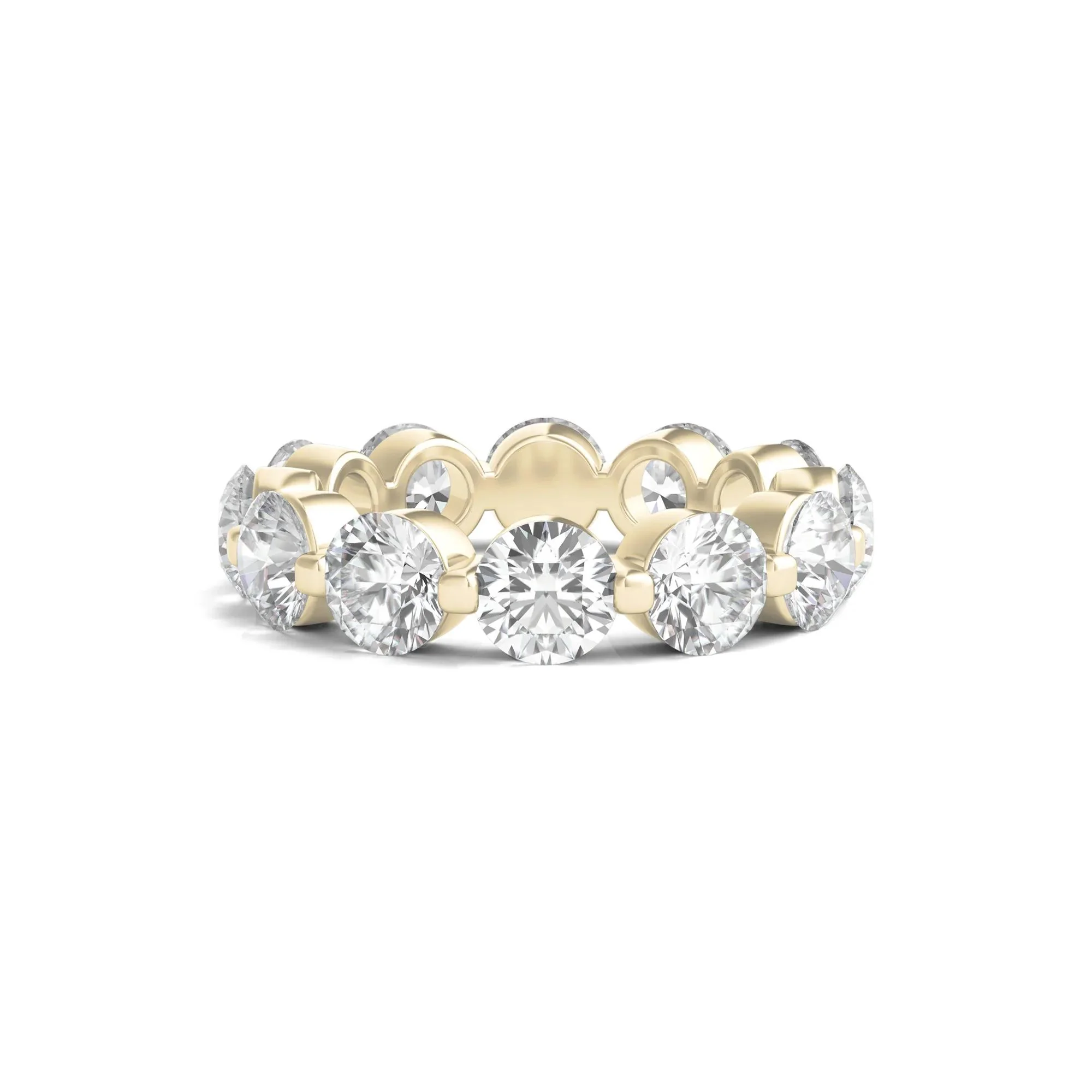 6 CT. Tw. Round Brilliant-Cut Lab Grown Diamond Eternity Band Ring 14K Yellow Gold Size 6.5