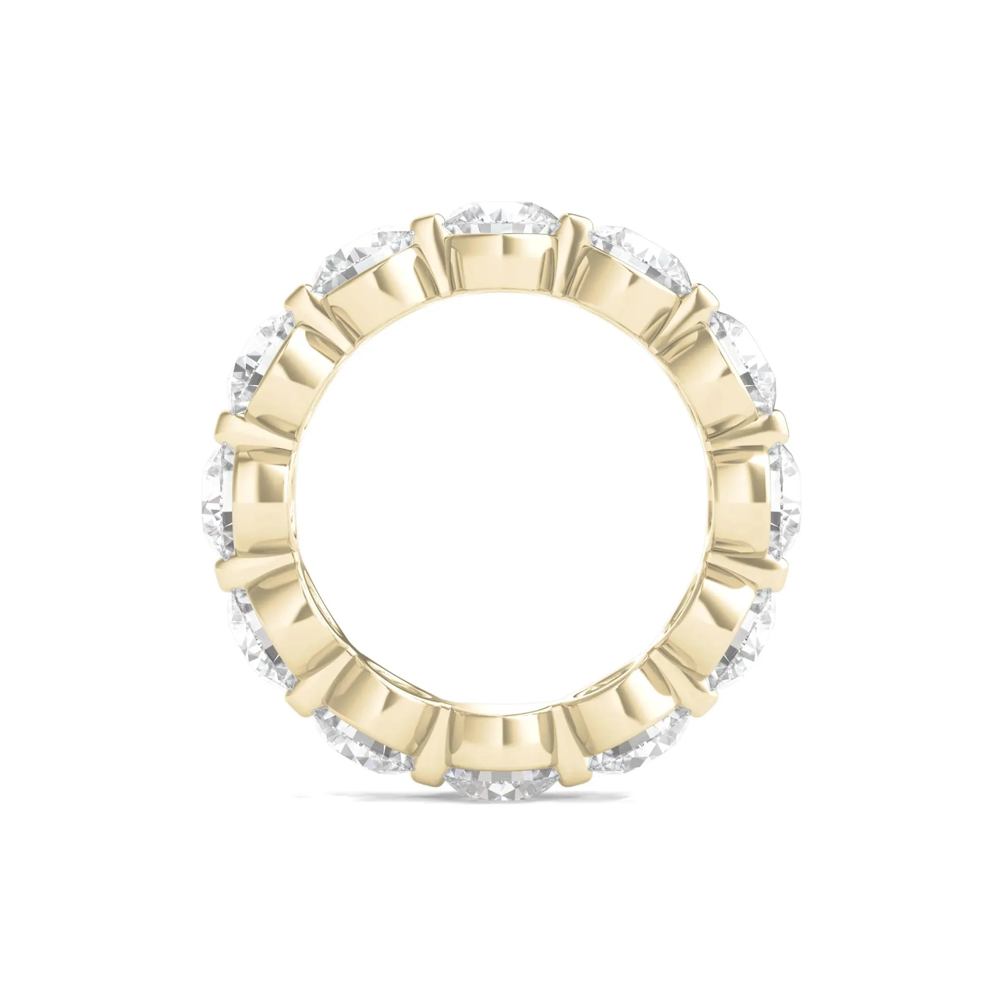 6 CT. Tw. Round Brilliant-Cut Lab Grown Diamond Eternity Band Ring 14K Yellow Gold Size 8 - Image 2