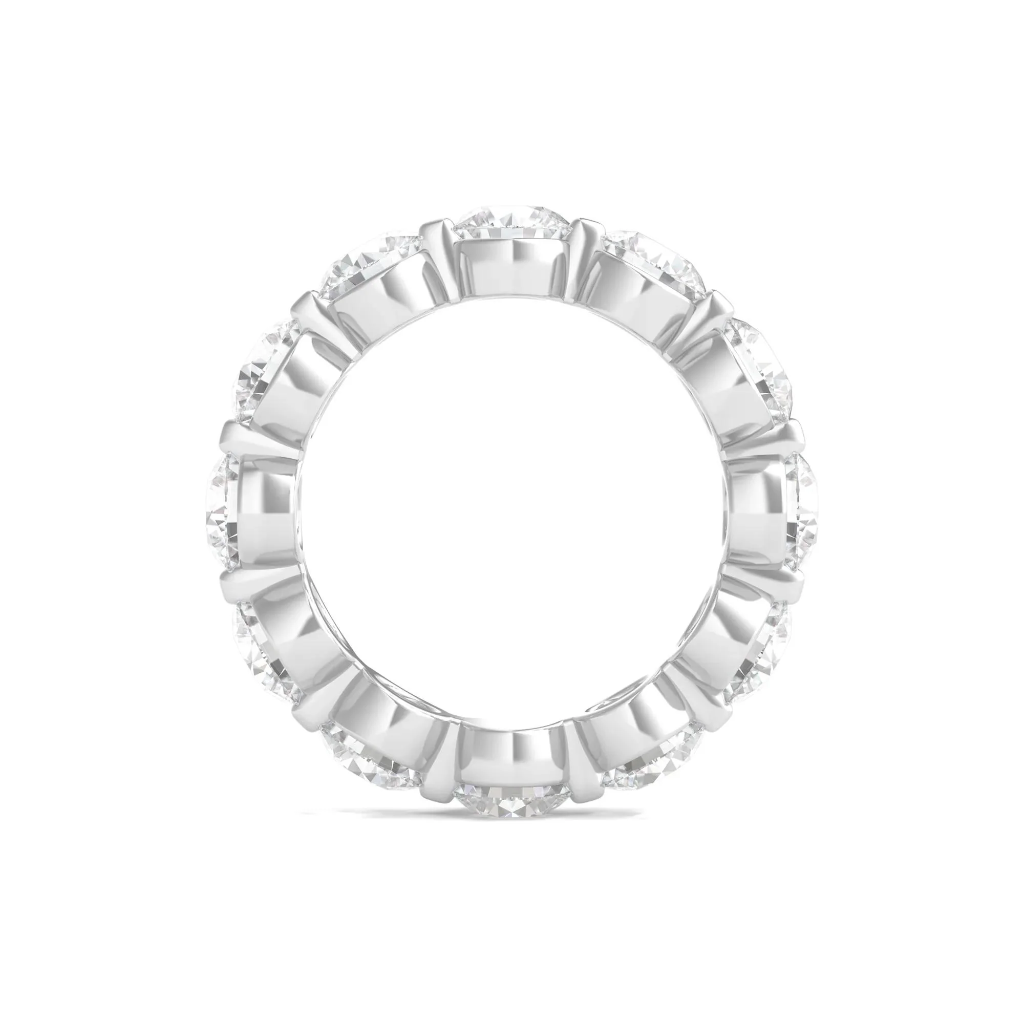 6 CT. Tw. Round Brilliant-Cut Lab Grown Diamond Eternity Band Ring Platinum White Size 6.5 - Image 2
