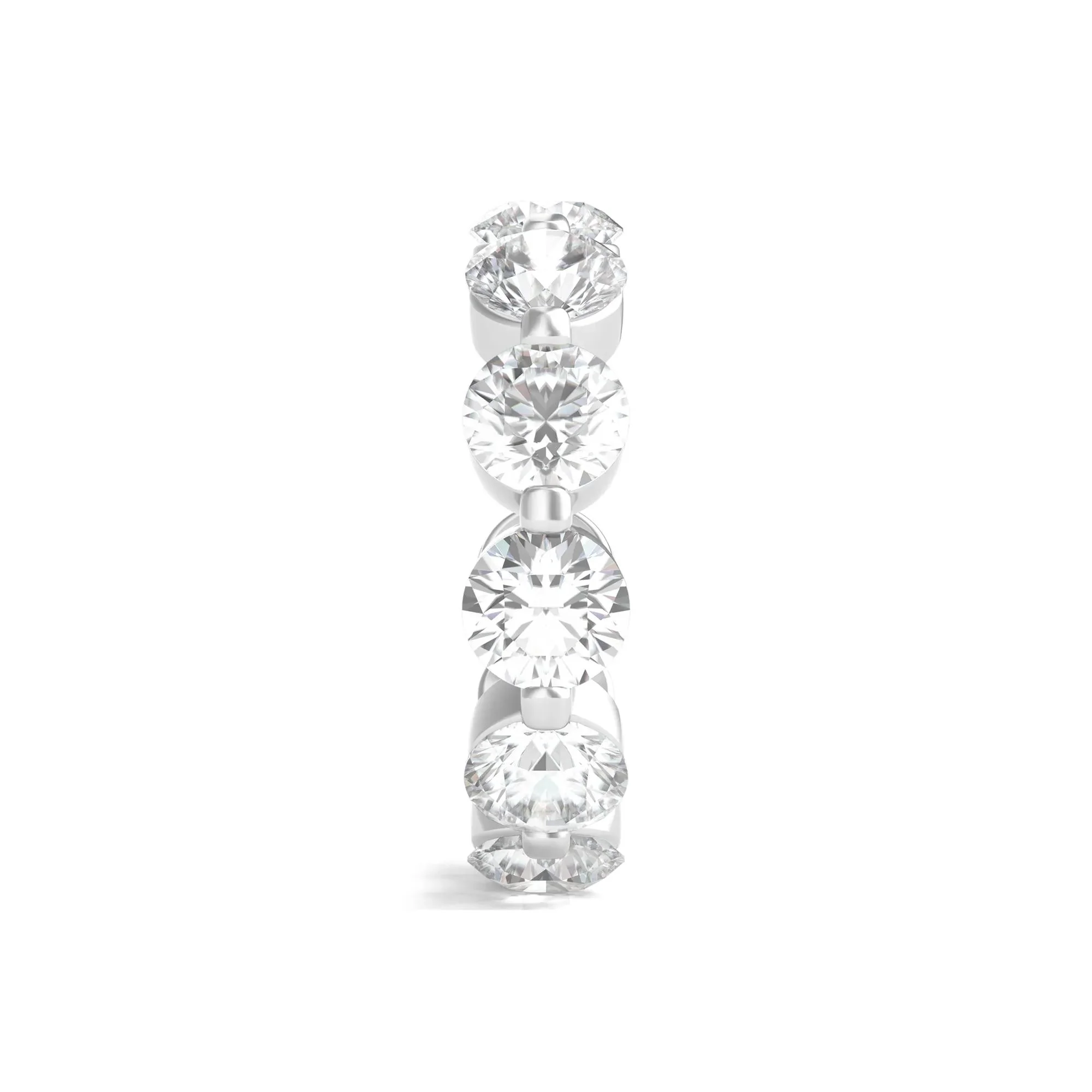 7 CT. Tw. Round Brilliant-Cut Lab Grown Diamond Eternity Band Ring 14K White Gold Size 9 - Image 3