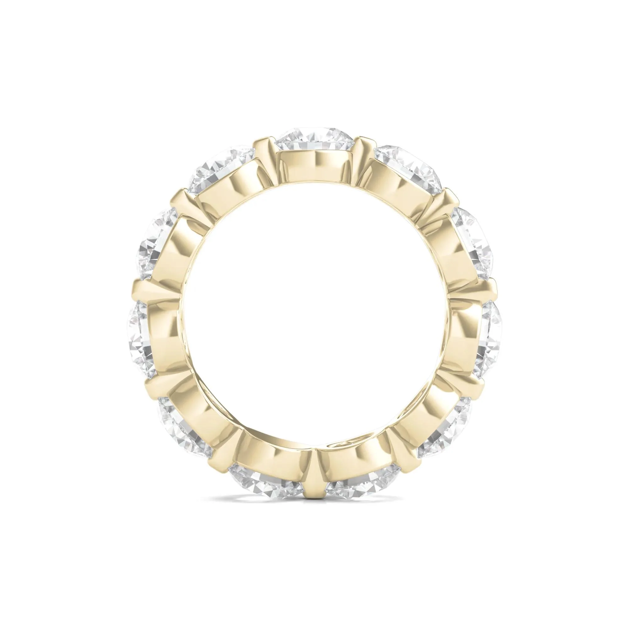 7 CT. Tw. Round Brilliant-Cut Lab Grown Diamond Eternity Band Ring 14K Yellow Gold Size 6.5 - Image 2