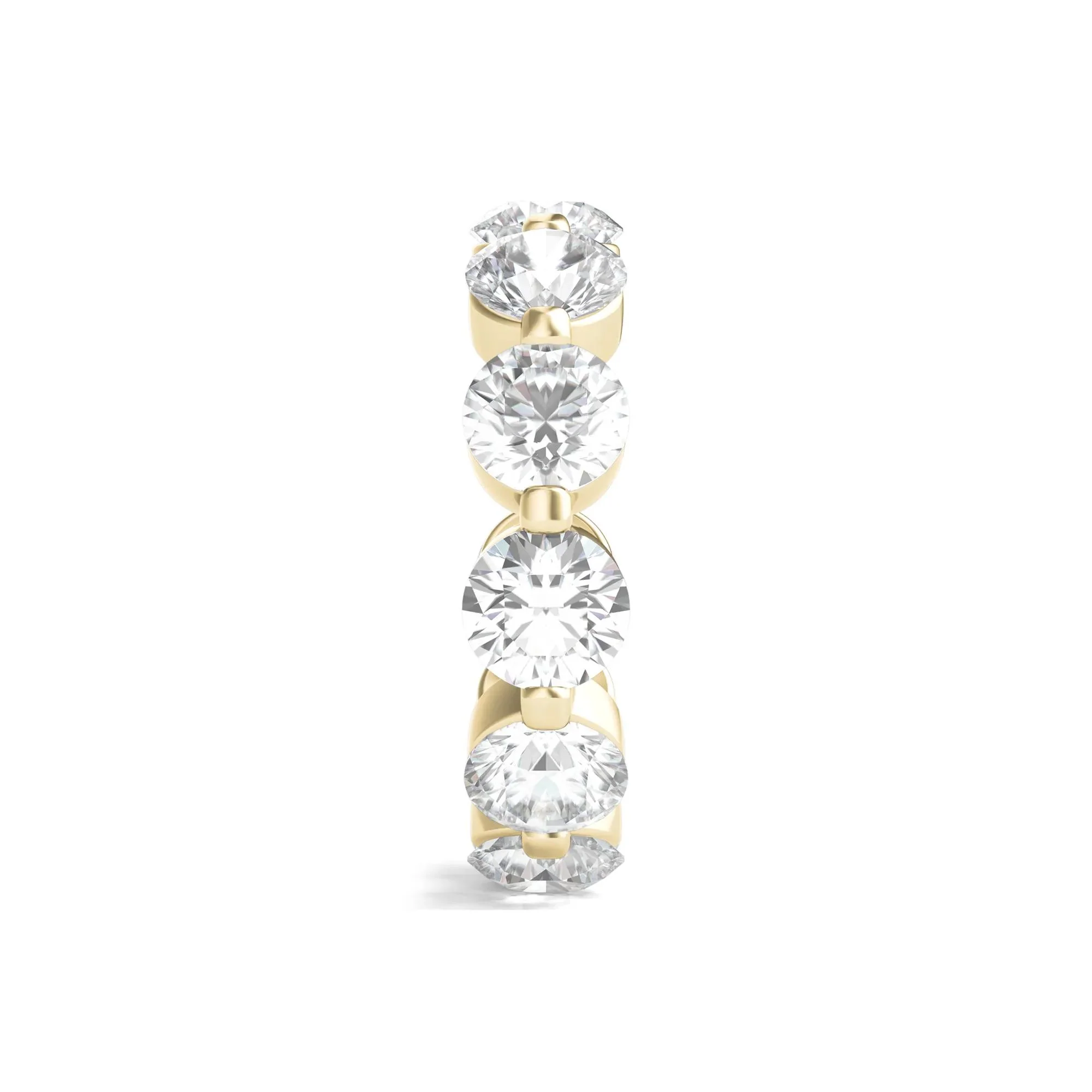 7 CT. Tw. Round Brilliant-Cut Lab Grown Diamond Eternity Band Ring 14K Yellow Gold Size 8.5 - Image 3