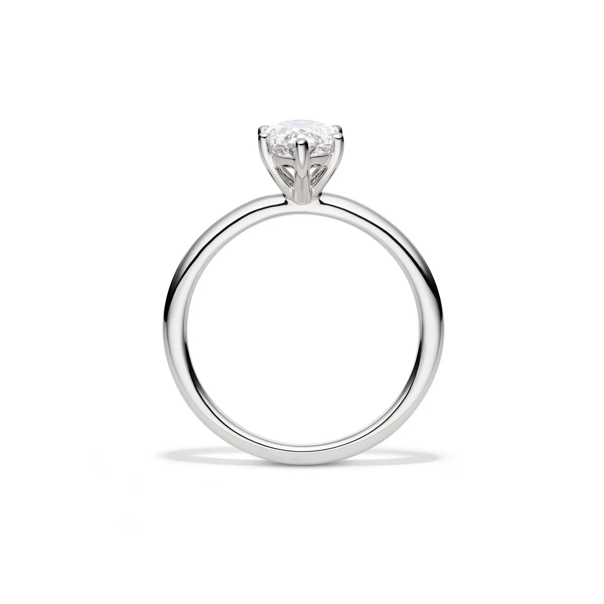 Lab Grown Diamond Solitaire Marquise Engagement Ring Platinum (1/2 CT.) White Size 6 2mm - Image 2
