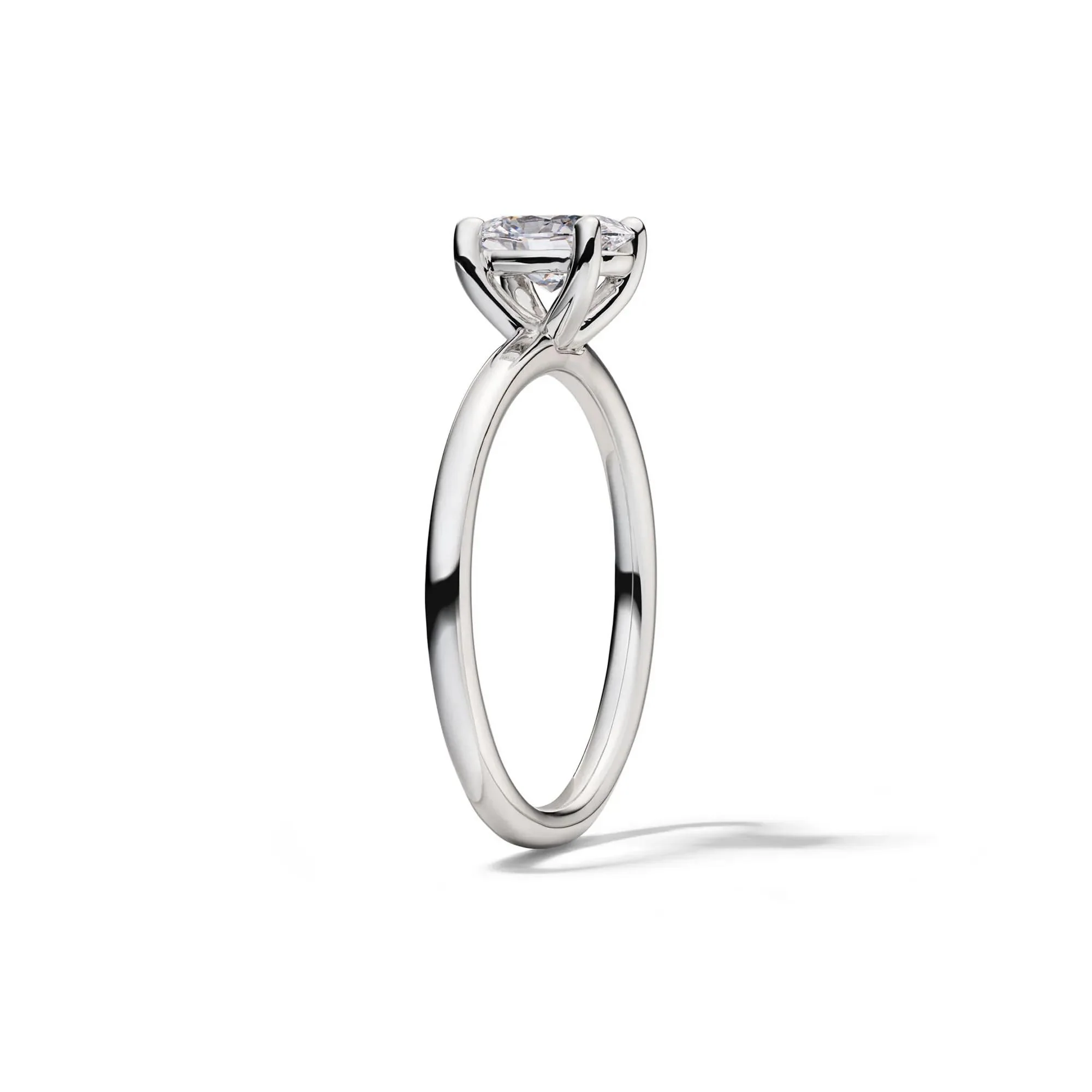 Lab Grown Diamond Oval Solitaire Engagement Ring Platinum (1/2 CT.) White Size 7.5 2mm - Image 3