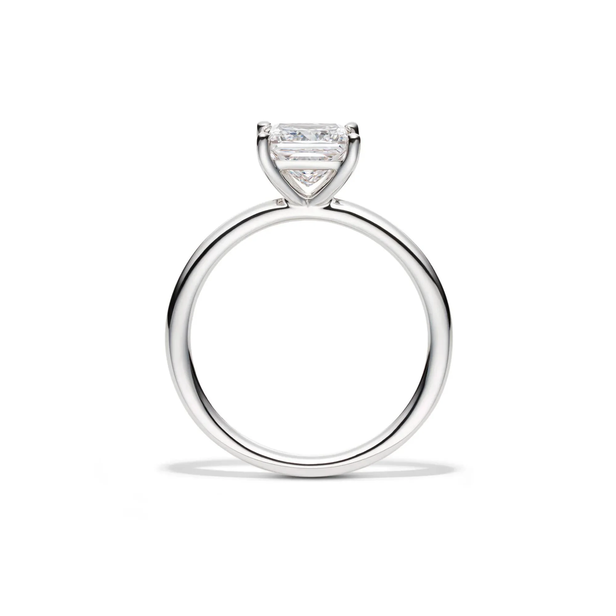 Lab Grown Diamond Princess-Cut Solitaire Engagement Ring Platinum (1/2 CT.) White Size 6.5 2mm - Image 2
