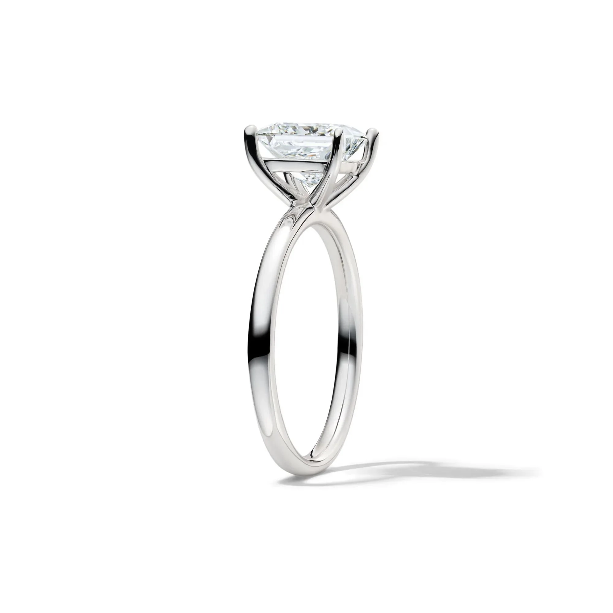 Lab Grown Diamond Princess-Cut Solitaire Engagement Ring Platinum (2 CT.) White Size 9 2mm - Image 3