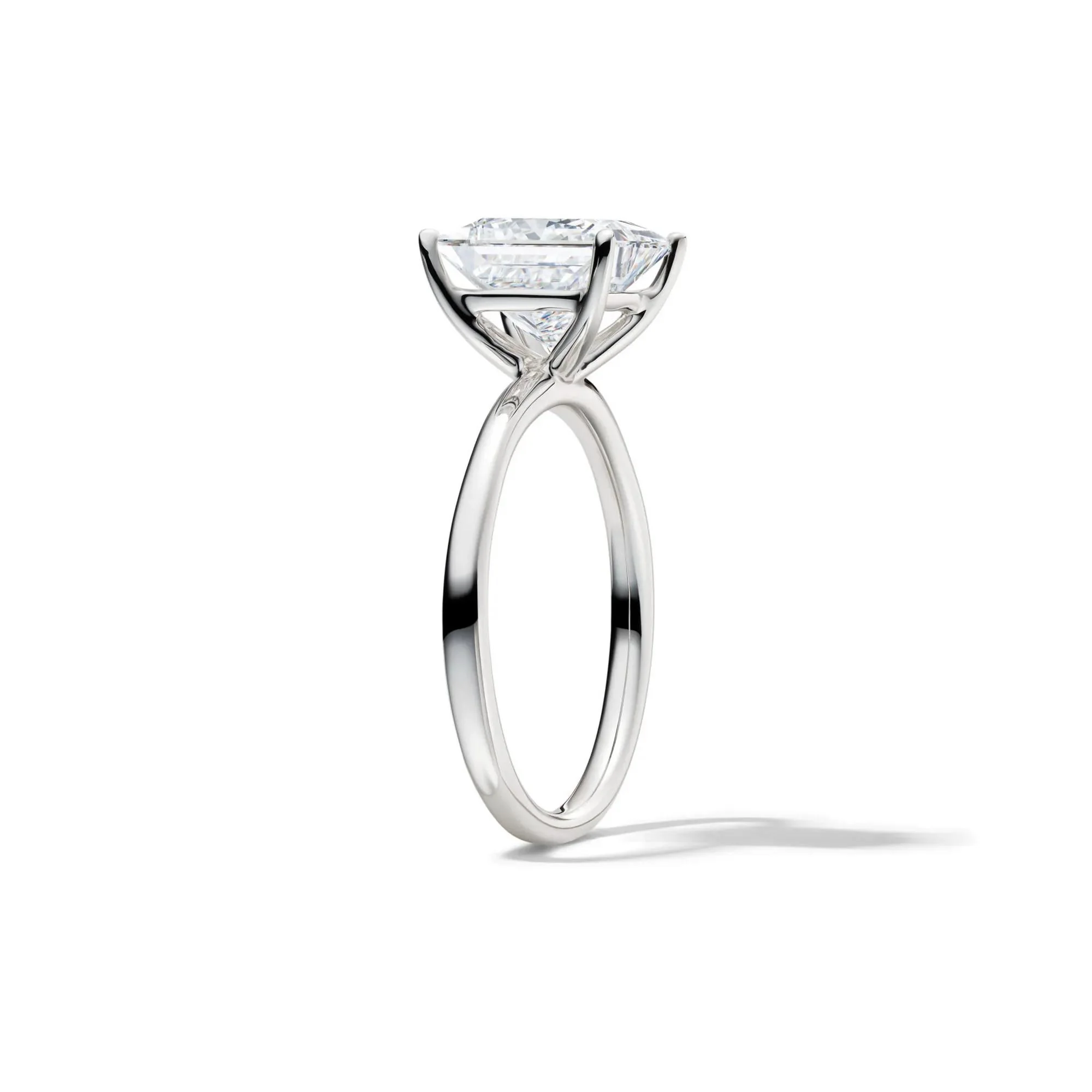 Lab Grown Diamond Princess-Cut Solitaire Engagement Ring Platinum (3 CT.) White Size 5.5 2mm - Image 3