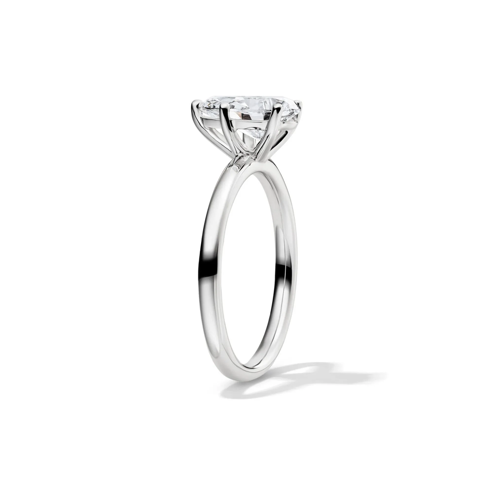 Lab Grown Diamond Pear-Shaped Solitaire Engagement Ring Platinum (1/2 CT.) White Size 4 2mm - Image 3