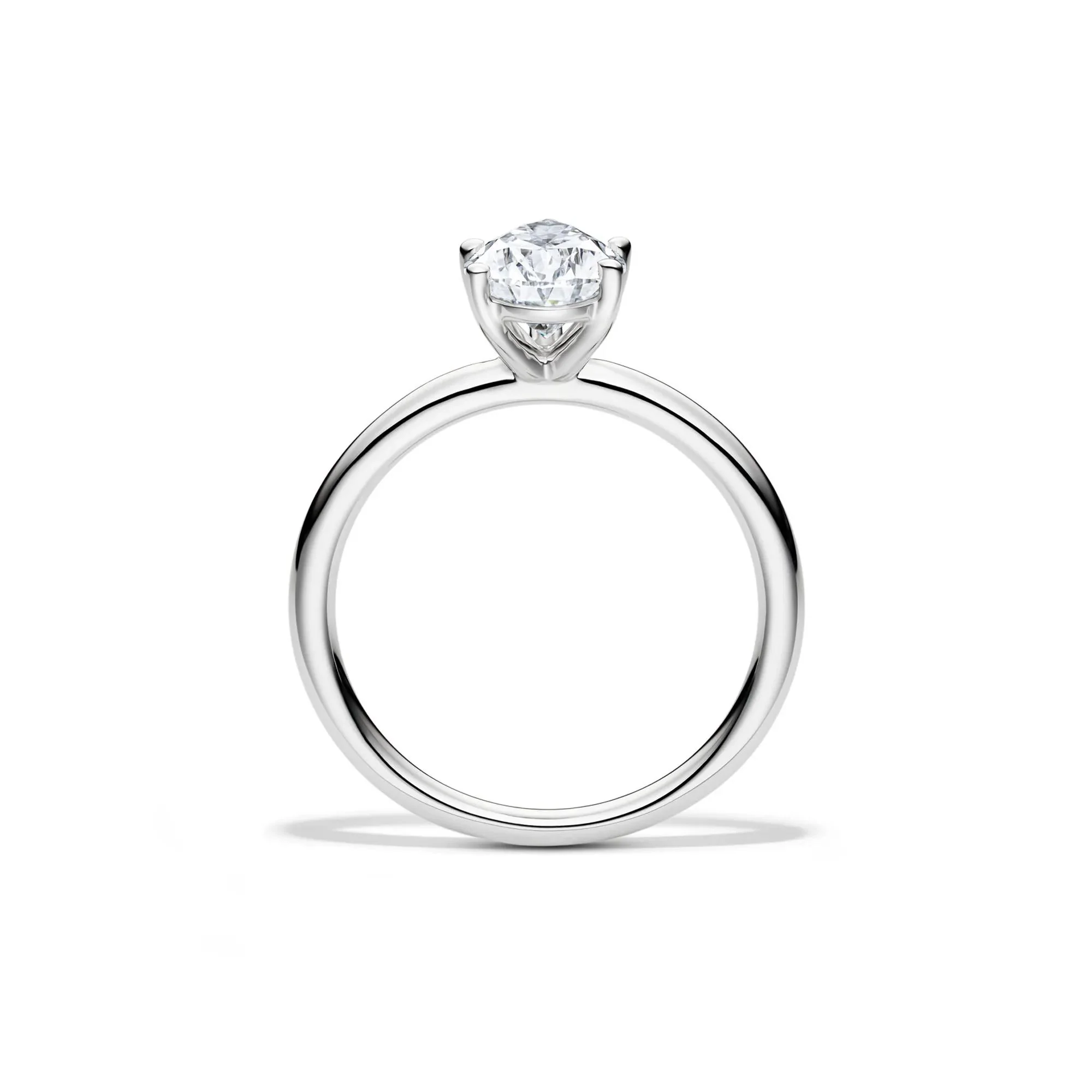 Lab Grown Diamond Pear-Shaped Solitaire Engagement Ring Platinum (1/2 CT.) White Size 7.5 2mm - Image 2
