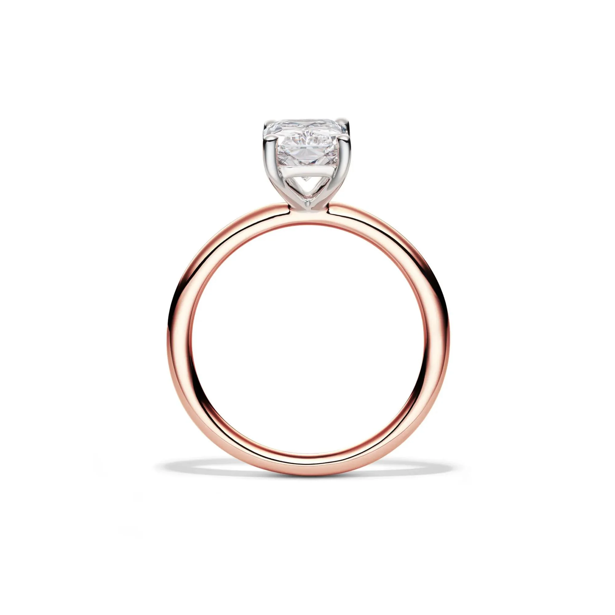Lab Grown Diamond Radiant-Cut Solitaire Ring 14K Rose Gold (2 CT.) Size 6 2mm - Image 2