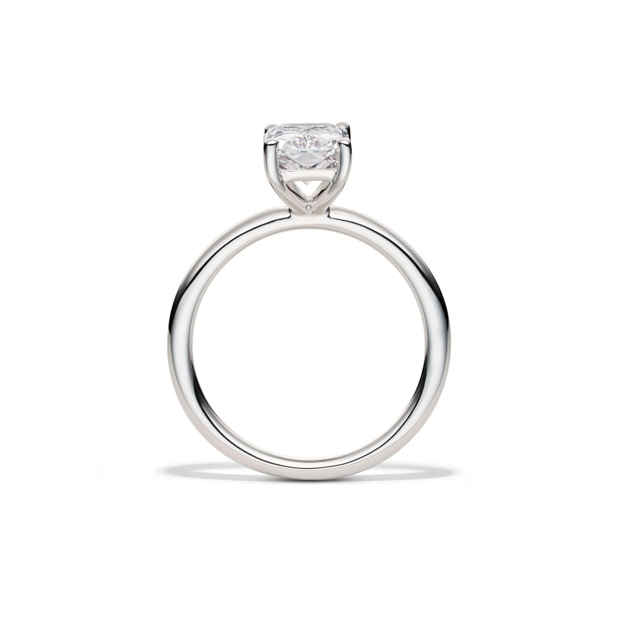 Lab Grown Diamond Radiant-Cut Solitaire Ring 14K White Gold (2 CT.) Size 9.5 2mm - Image 2