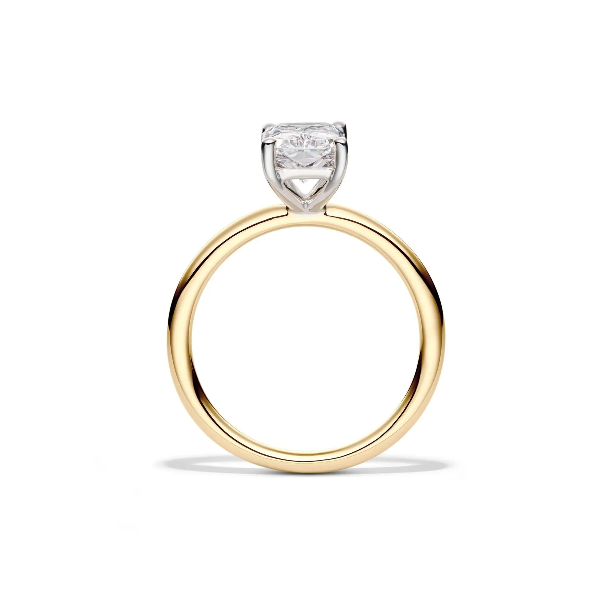 Lab Grown Diamond Radiant-Cut Solitaire Ring 14K Yellow Gold (2 CT.) Size 10 2mm - Image 2