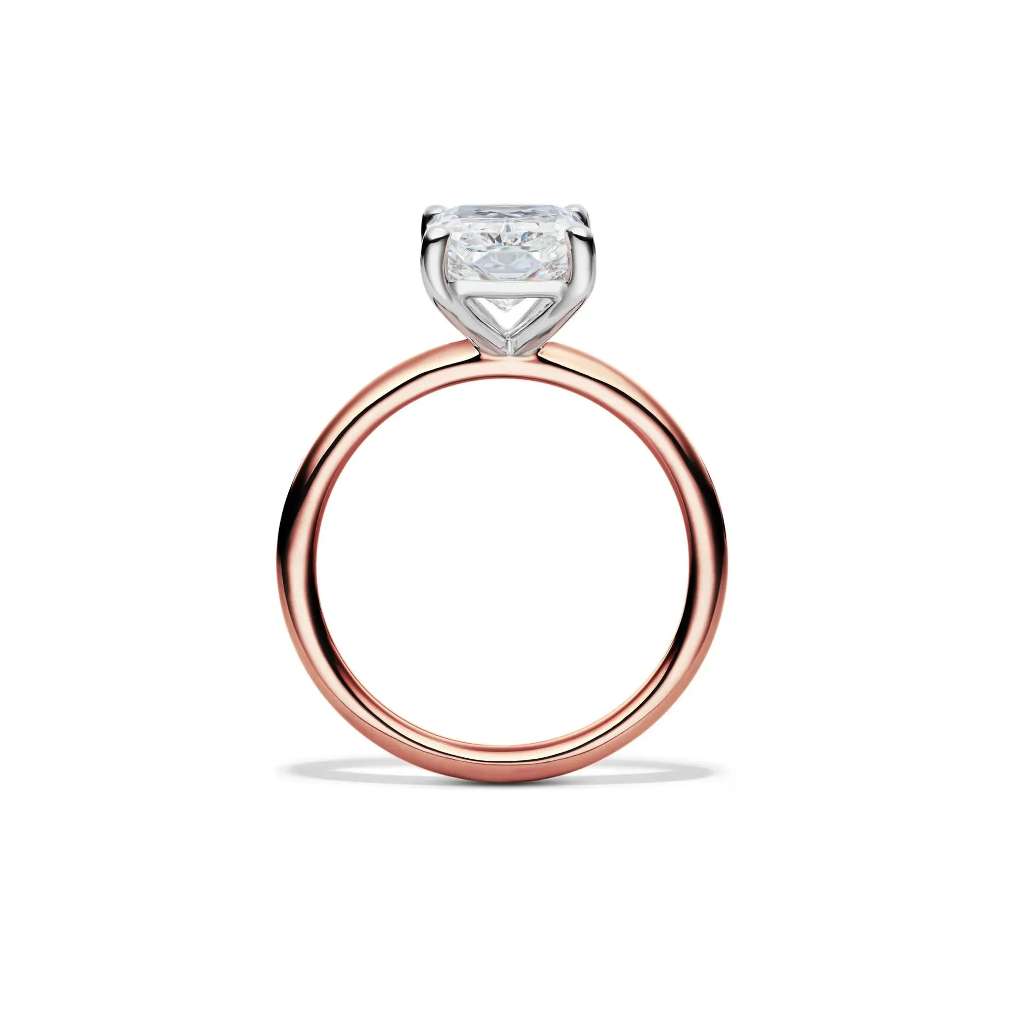Lab Grown Diamond Radiant-Cut Solitaire Ring 14K Rose Gold (3 CT.) Size 8.5 2mm - Image 2