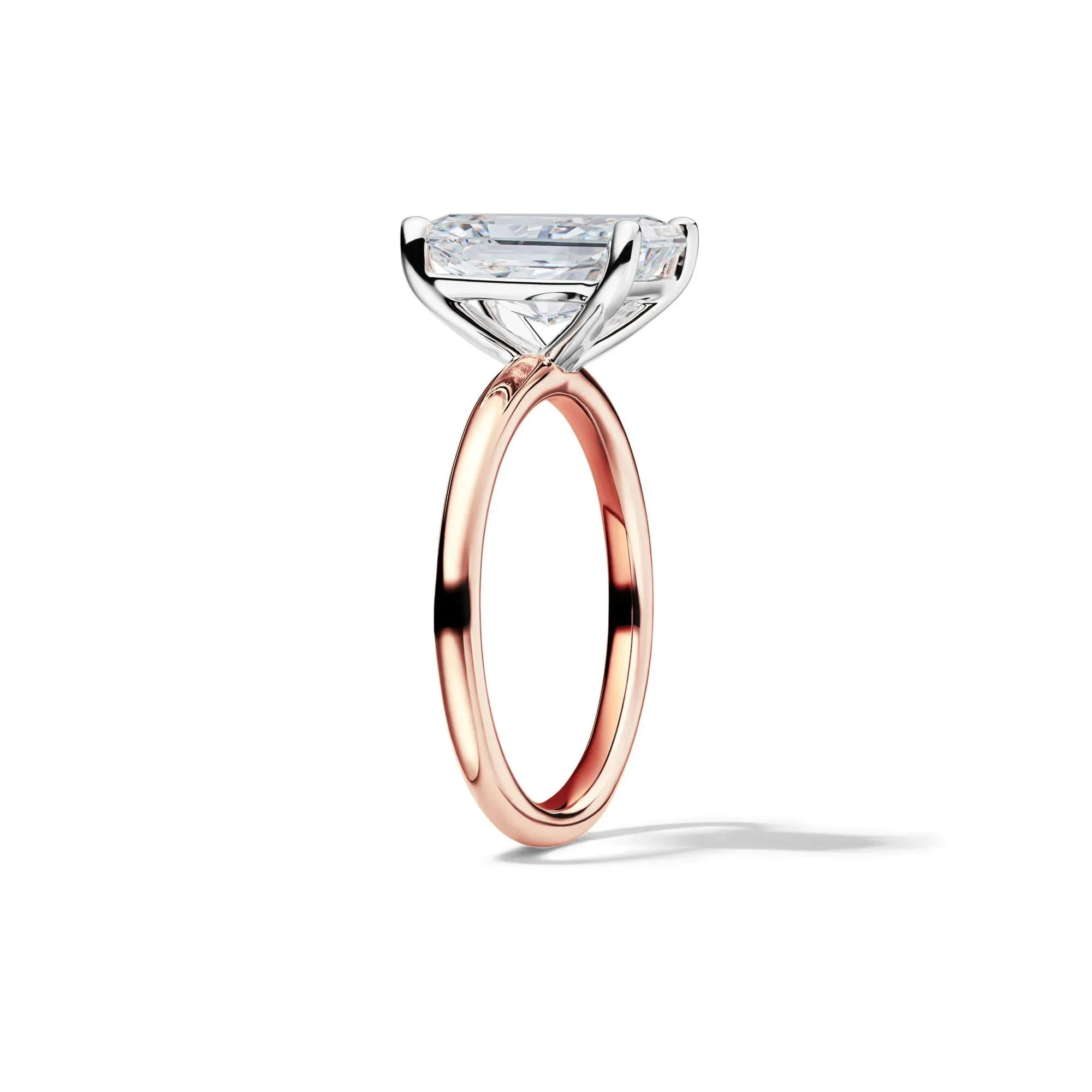 Lab Grown Diamond Radiant-Cut Solitaire Ring 14K Rose Gold (3 CT.) Size 8.5 2mm - Image 3