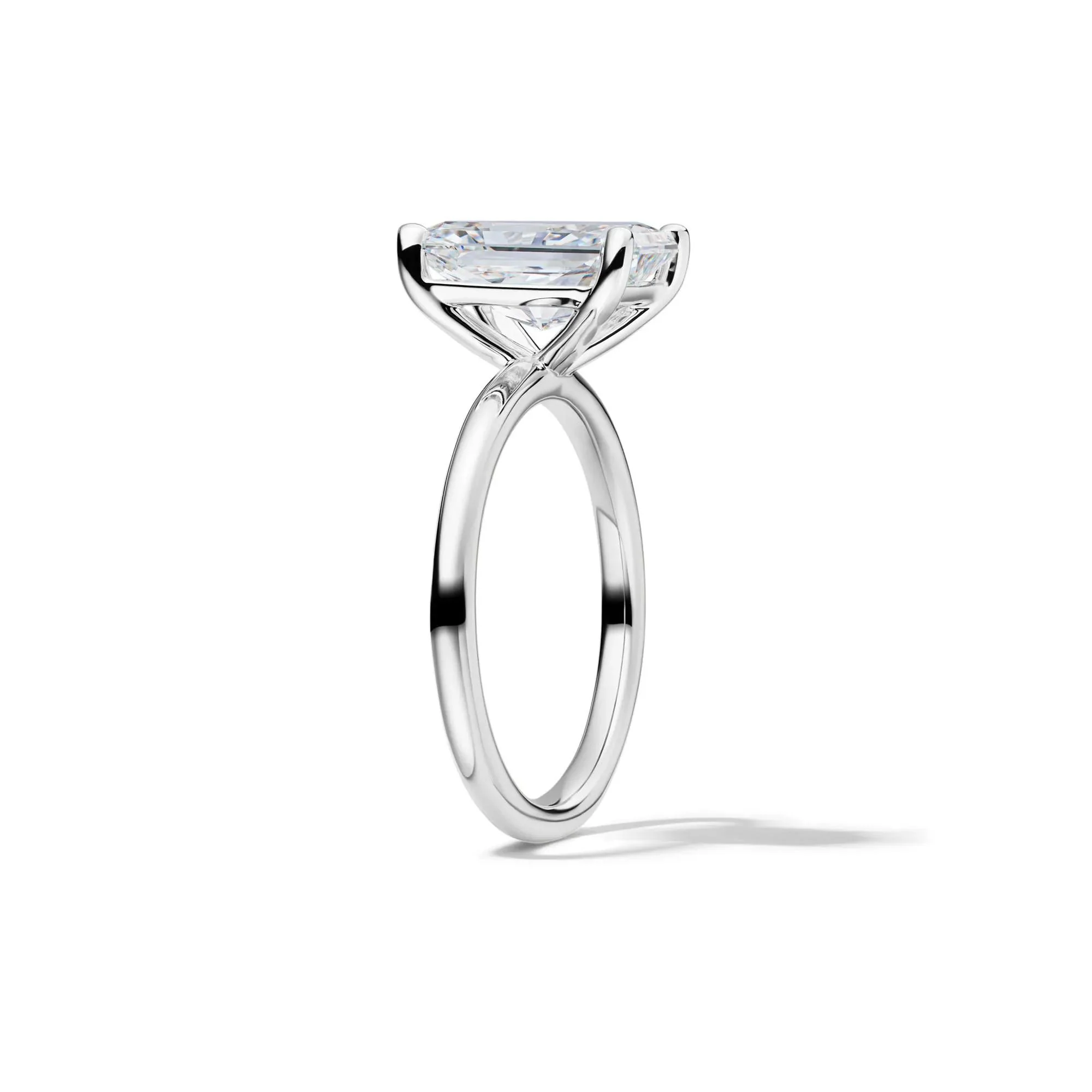 Lab Grown Diamond Radiant-Cut Solitaire Ring 14K White Gold (3 CT.) Size 6 2mm - Image 3