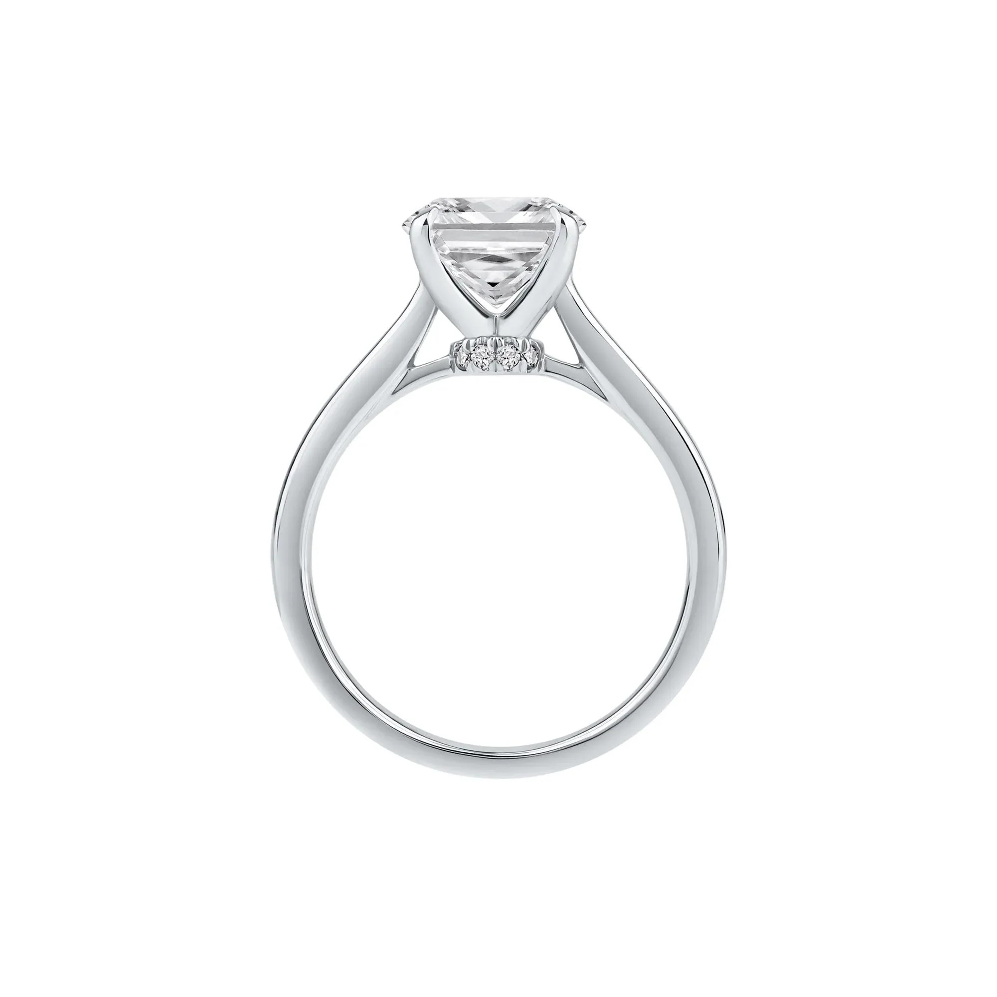 2 CT. Tw. Lab Grown Diamond Solitaire Engagement Ring Platinum Round Brilliant Cut White Size 9 - Image 2