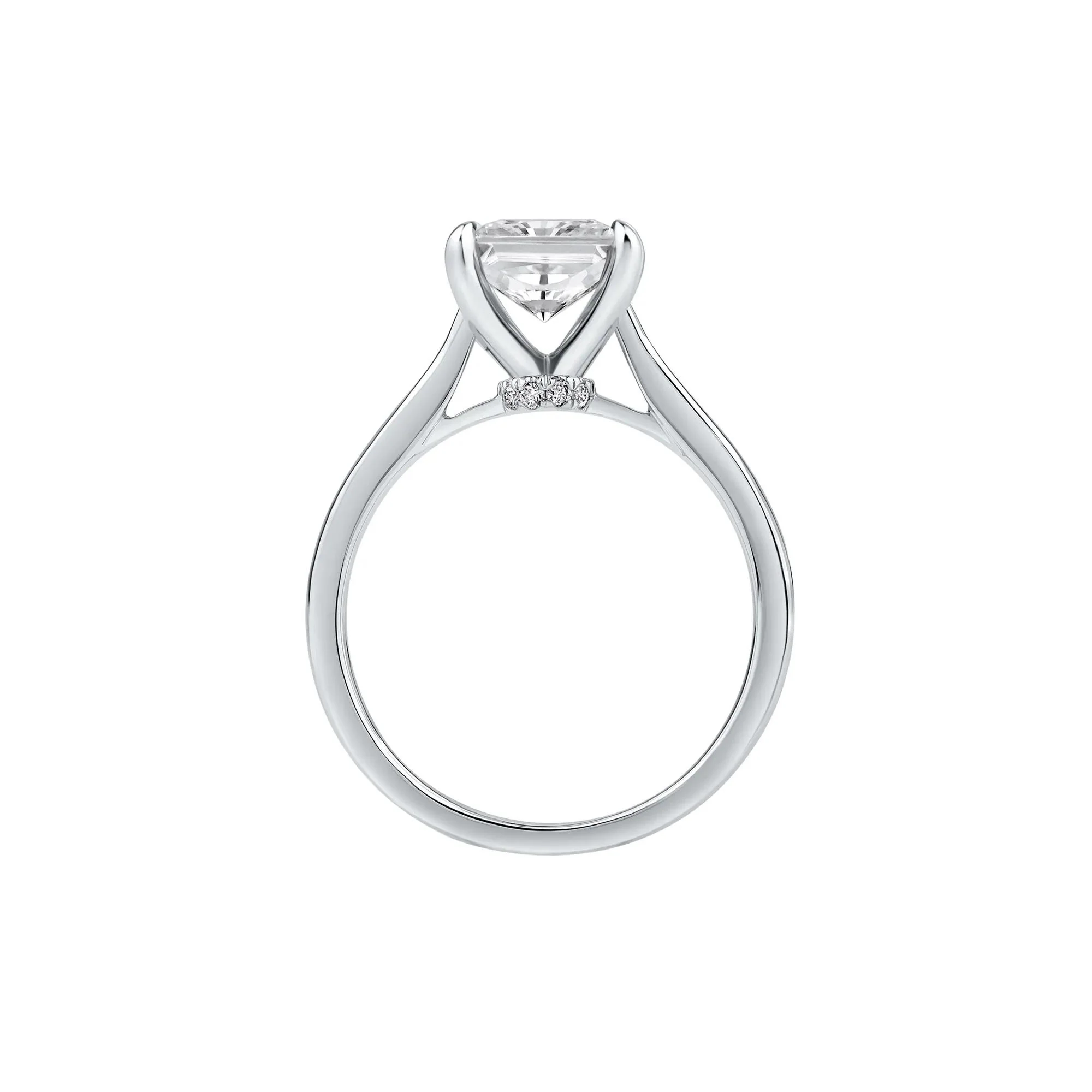 2 CT. Tw. Lab Grown Diamond Solitaire Engagement Ring Platinum Round Brilliant Cut White Size 5 - Image 2