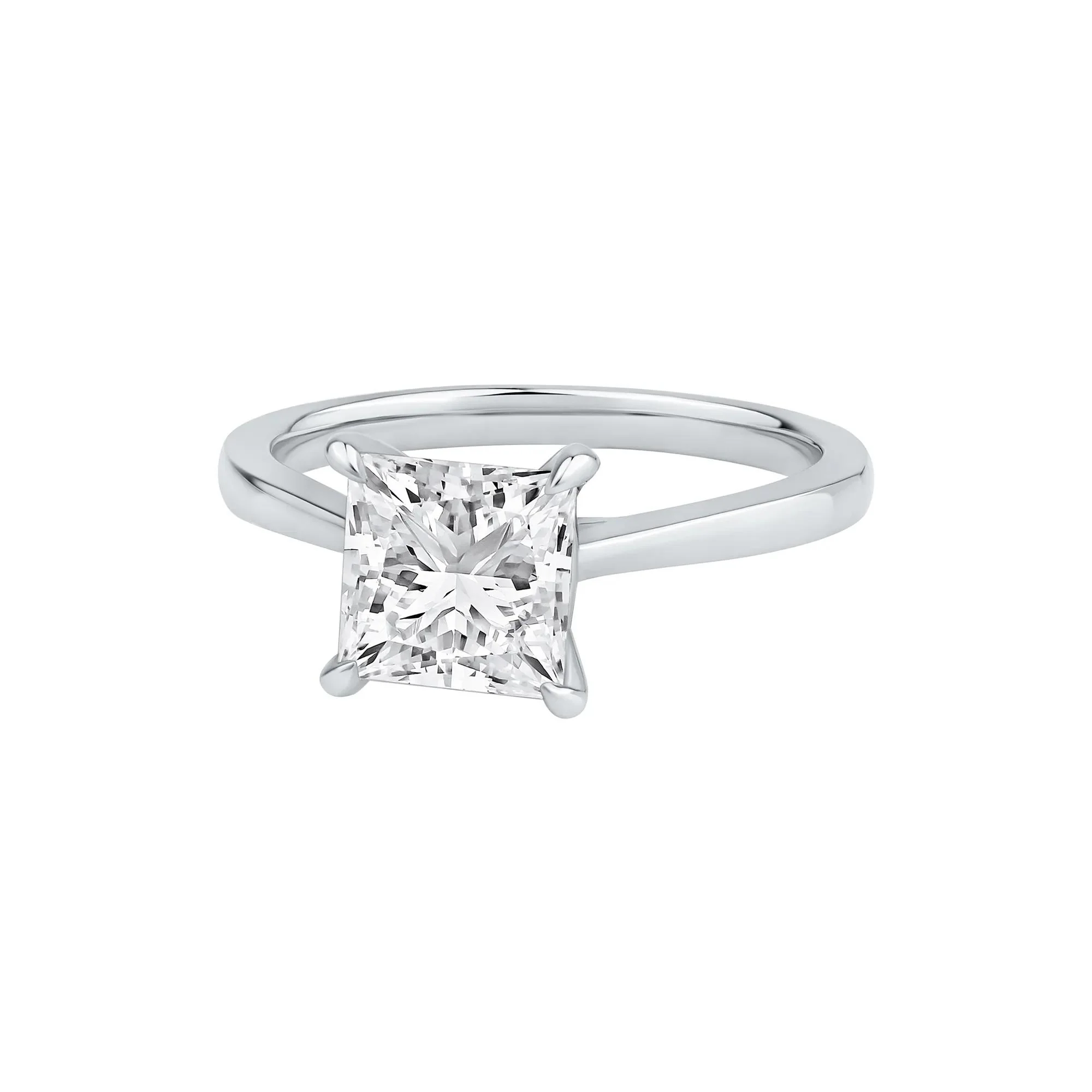 2 CT. Tw. Lab Grown Diamond Solitaire Engagement Ring Platinum Round Brilliant Cut White Size 6.5 - Image 4