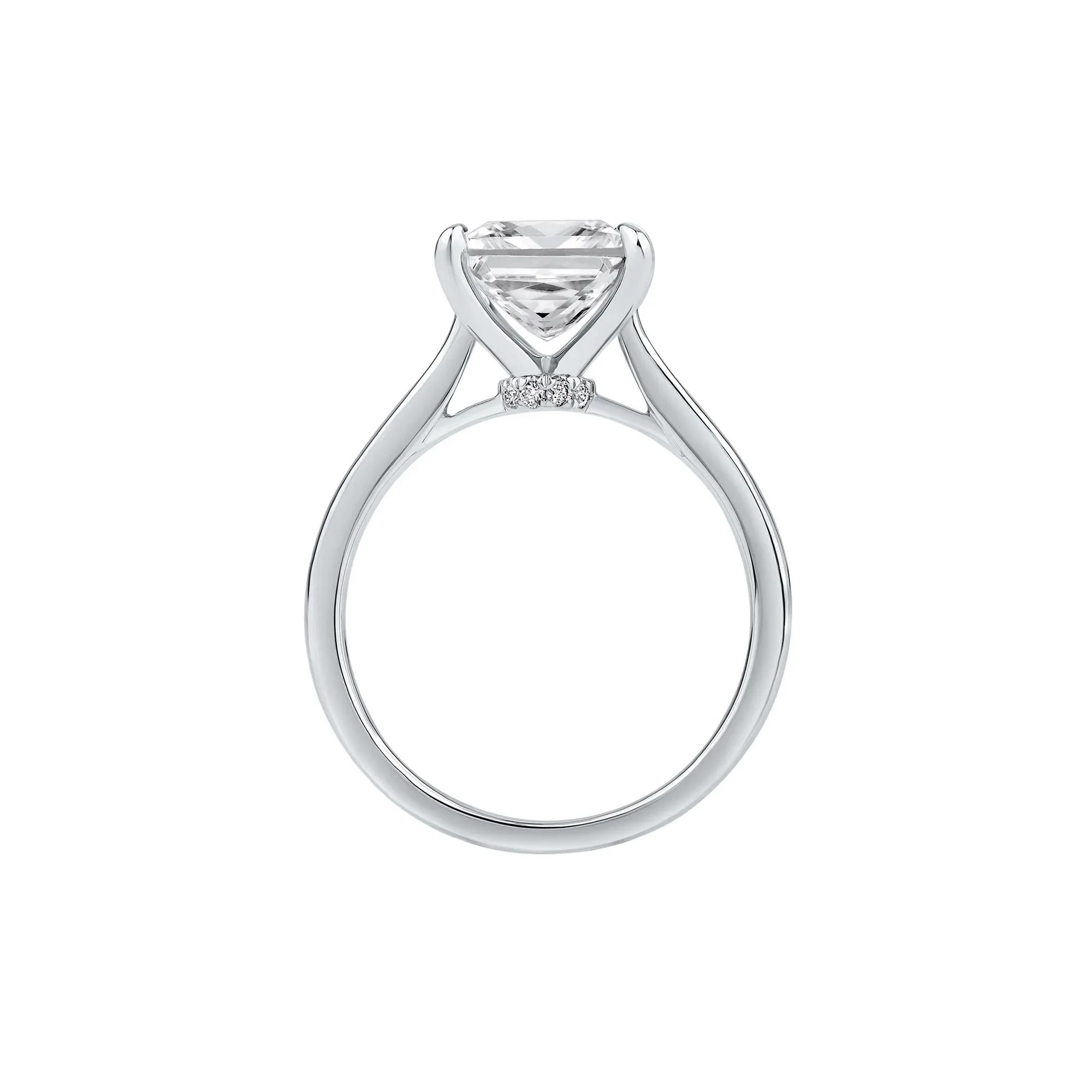 3 CT. Tw. Lab Grown Diamond Solitaire Engagement Ring Platinum Round Brilliant Cut White Size 11 - Image 2
