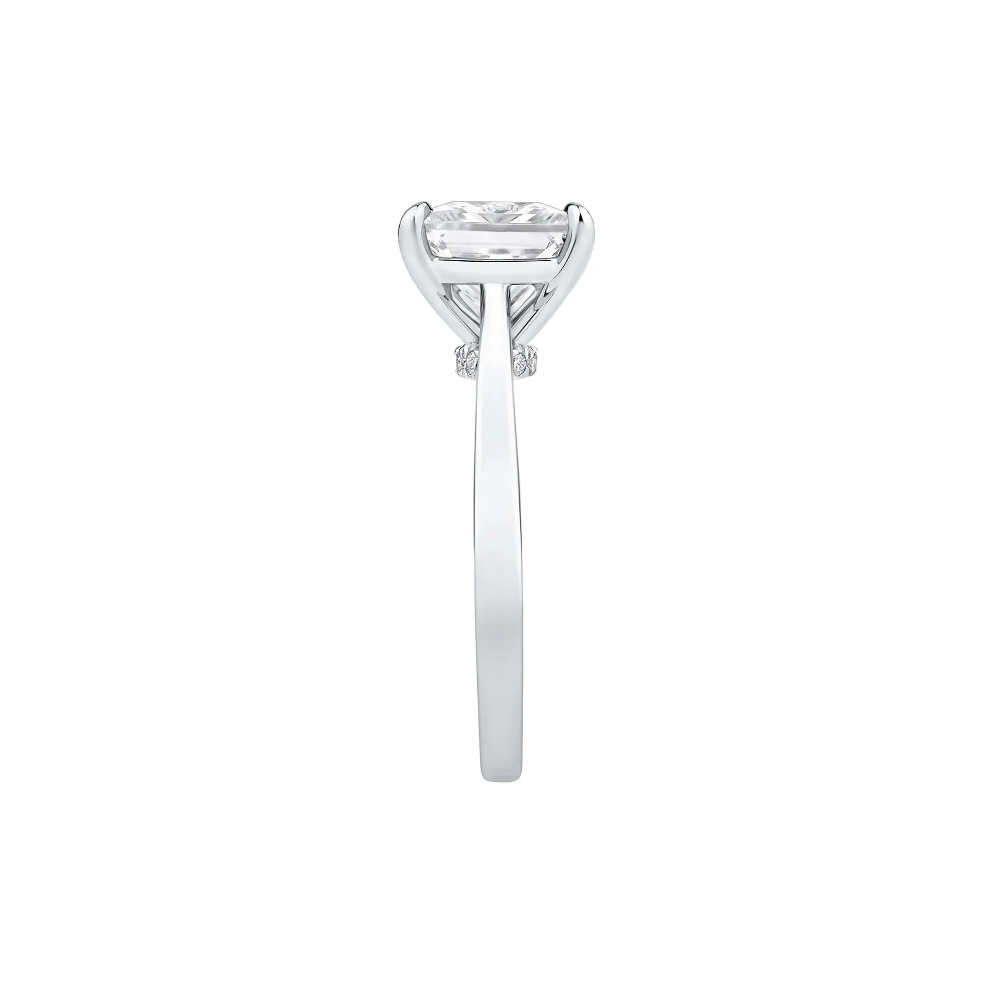 3 CT. Tw. Lab Grown Diamond Solitaire Engagement Ring Platinum Round Brilliant Cut White Size 5 - Image 3