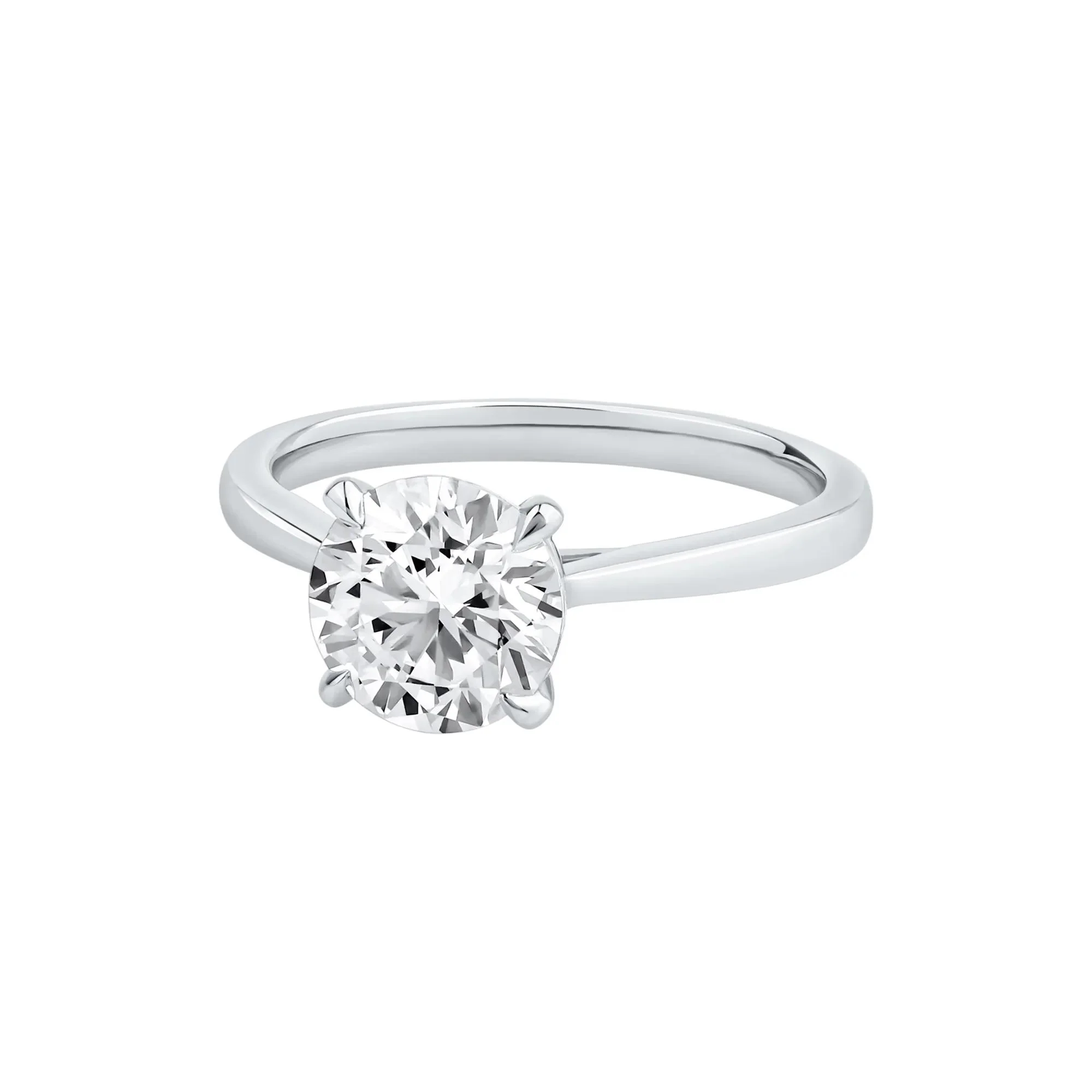 2 CT. Tw. Lab Grown Diamond Solitaire Engagement Ring Platinum Round Brilliant Cut White Size 6.5 - Image 4