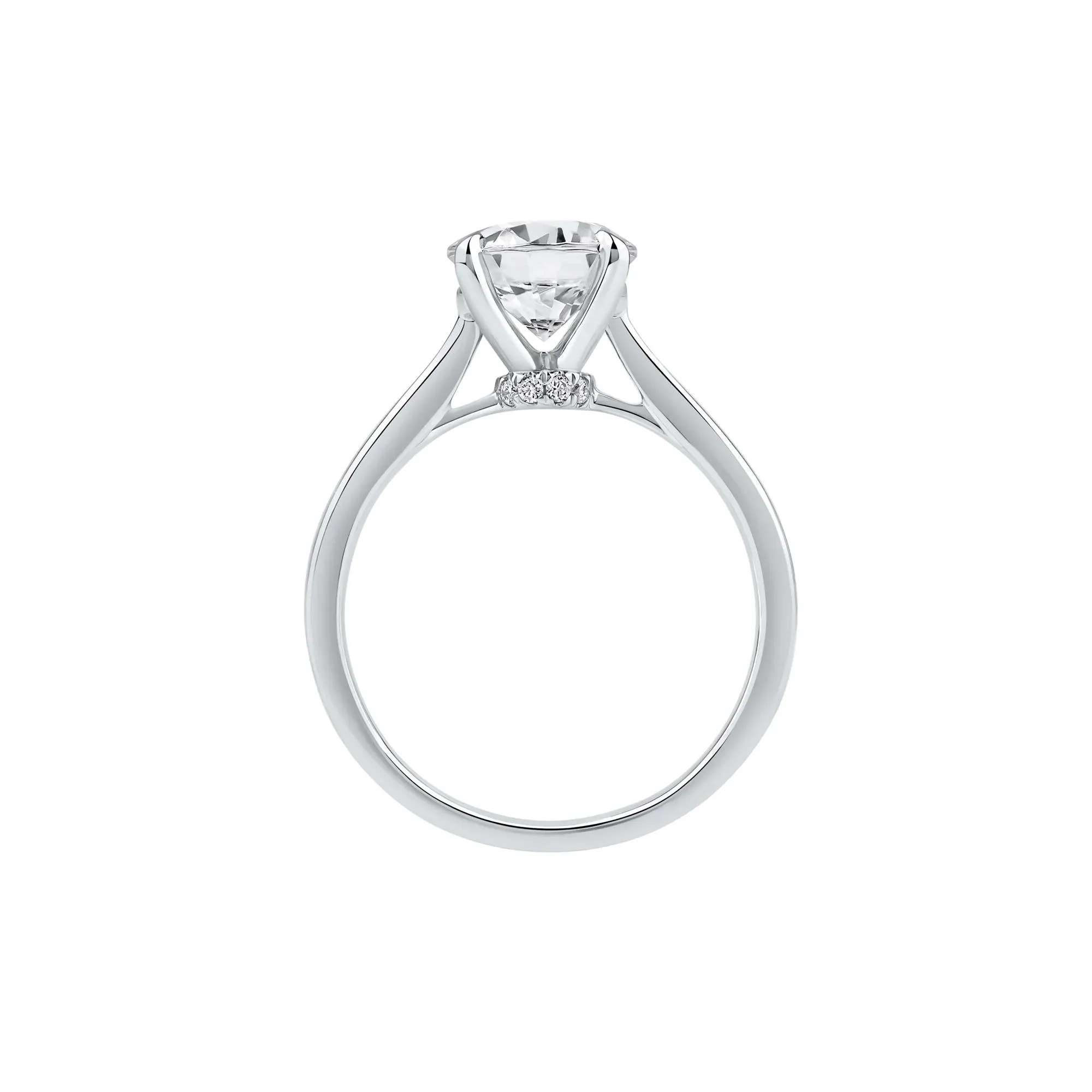 2 CT. Tw. Lab Grown Diamond Solitaire Engagement Ring Platinum Round Brilliant Cut White Size 9.5 - Image 2