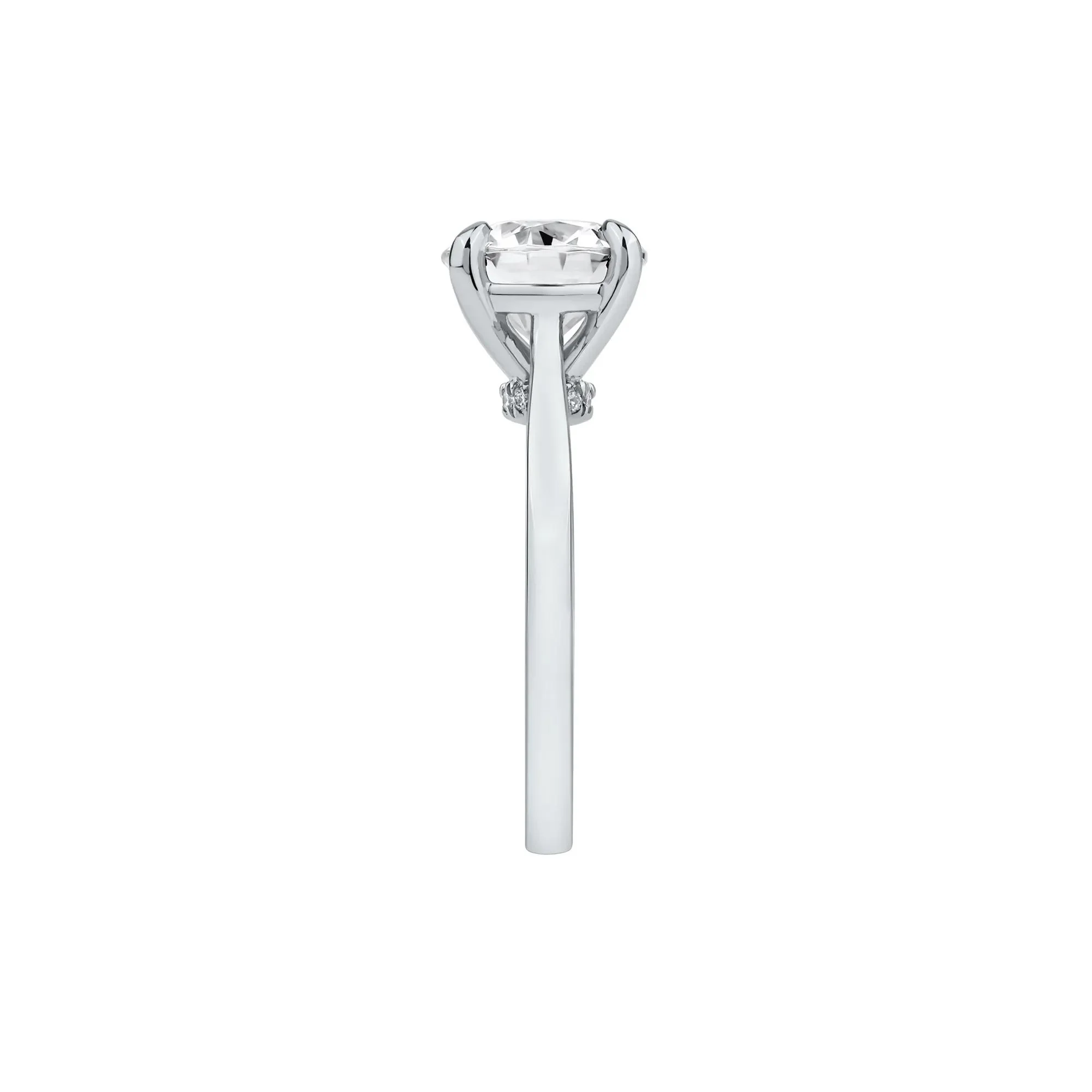 3 CT. Tw. Lab Grown Diamond Solitaire Engagement Ring Platinum Round Brilliant Cut White Size 4.5 - Image 3