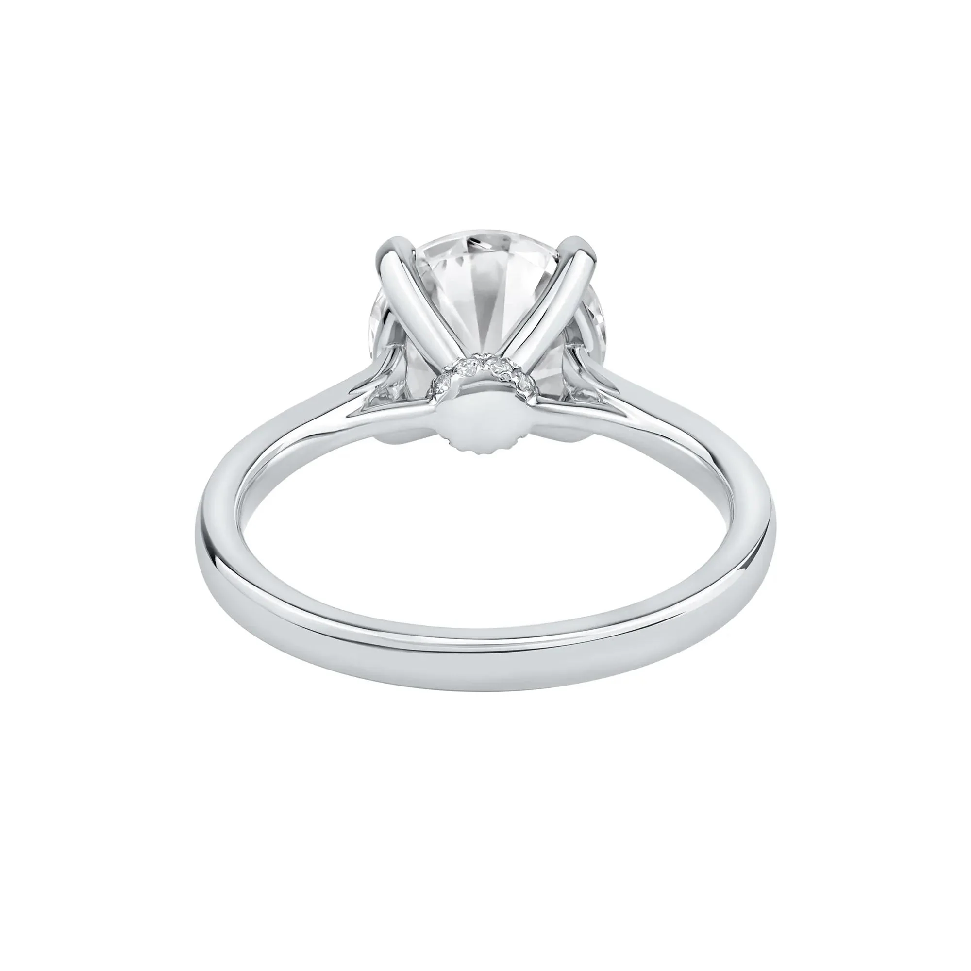 3 CT. Tw. Lab Grown Diamond Solitaire Engagement Ring Platinum Round Brilliant Cut White Size 7.5 - Image 5