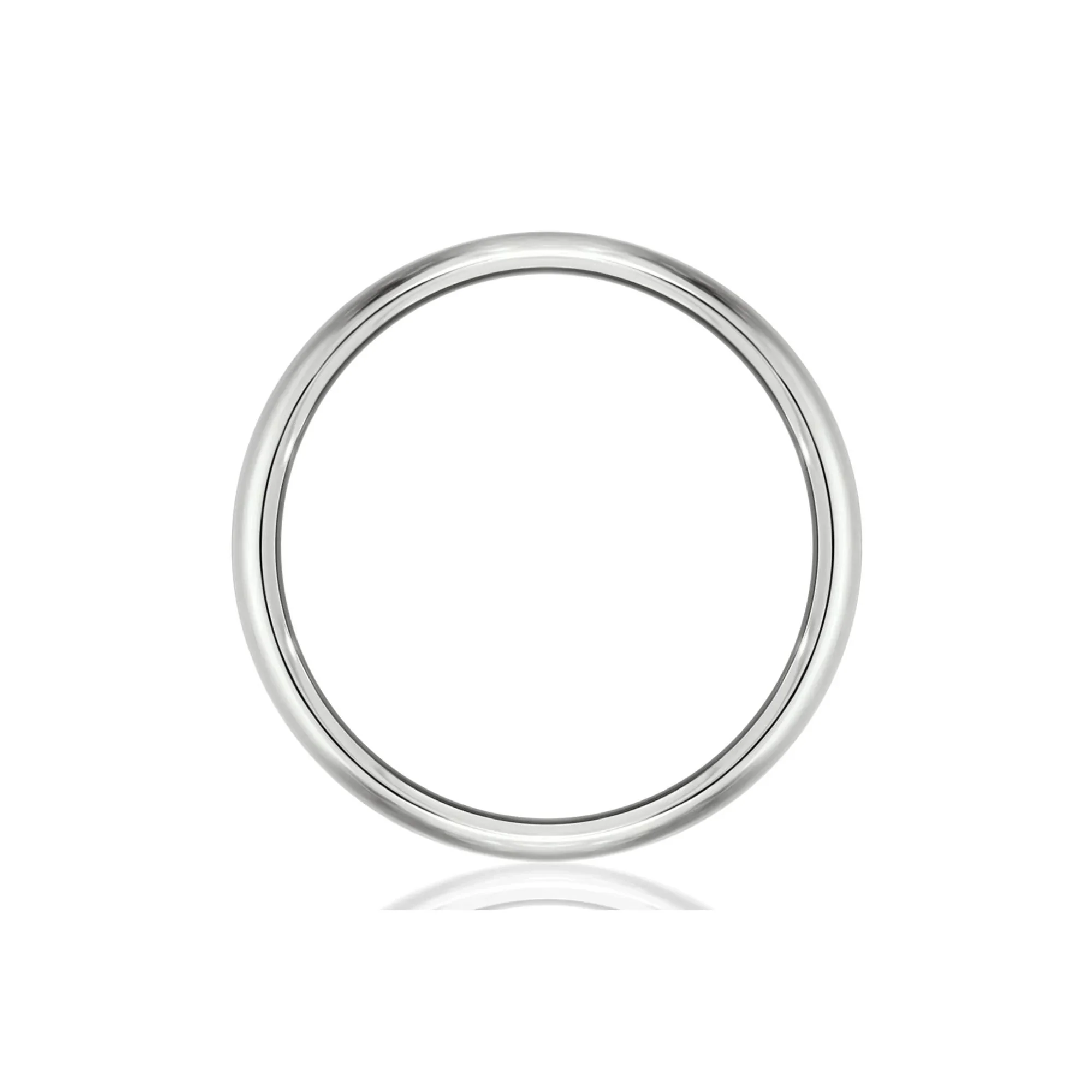 Wedding Band Ring 14K White Gold Size 9.5 6.5mm - Image 2
