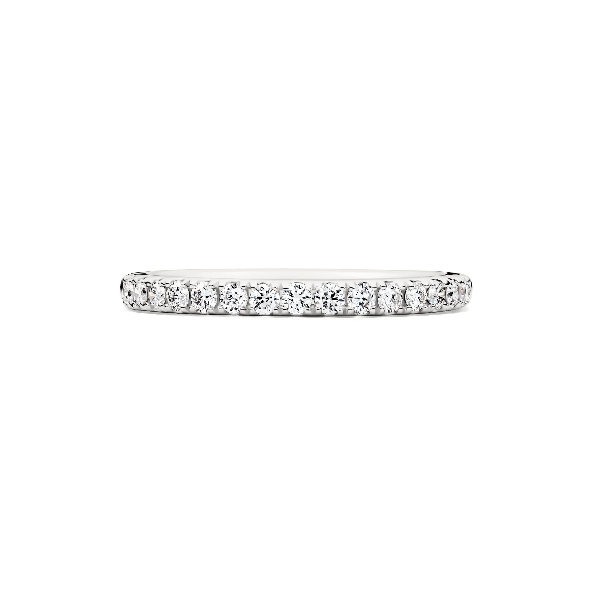 1/3 CT. Tw. Lab Grown Diamond Band Ring 14K White Gold Round Brilliant Cut Size 8 1mm