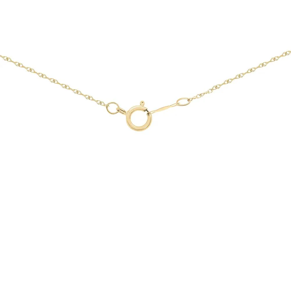 1/7 CT. Tw. Diamond K Initial Pendant Necklace 10K Yellow Gold Size 18" - Image 4